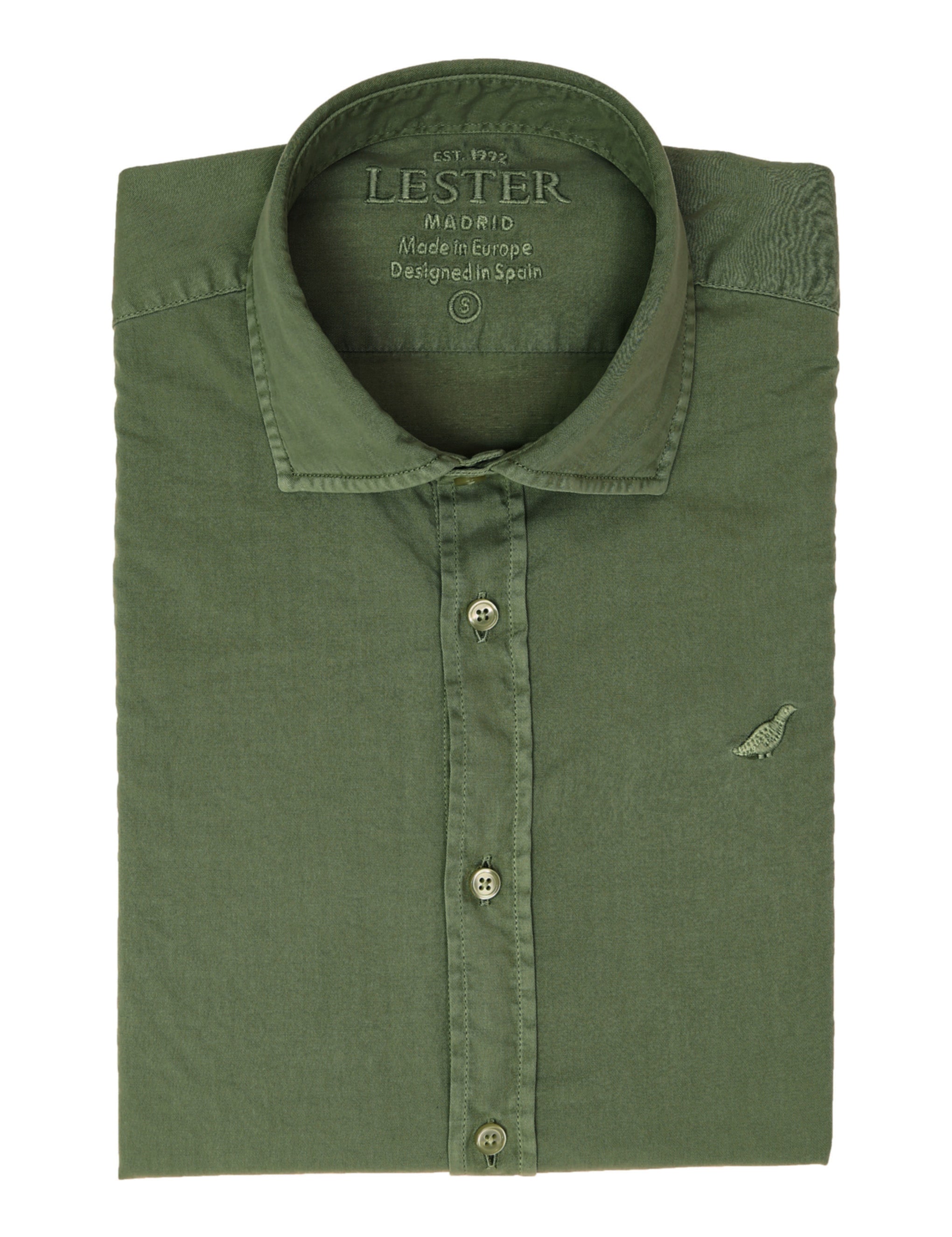Camisa sarga tintada Verde