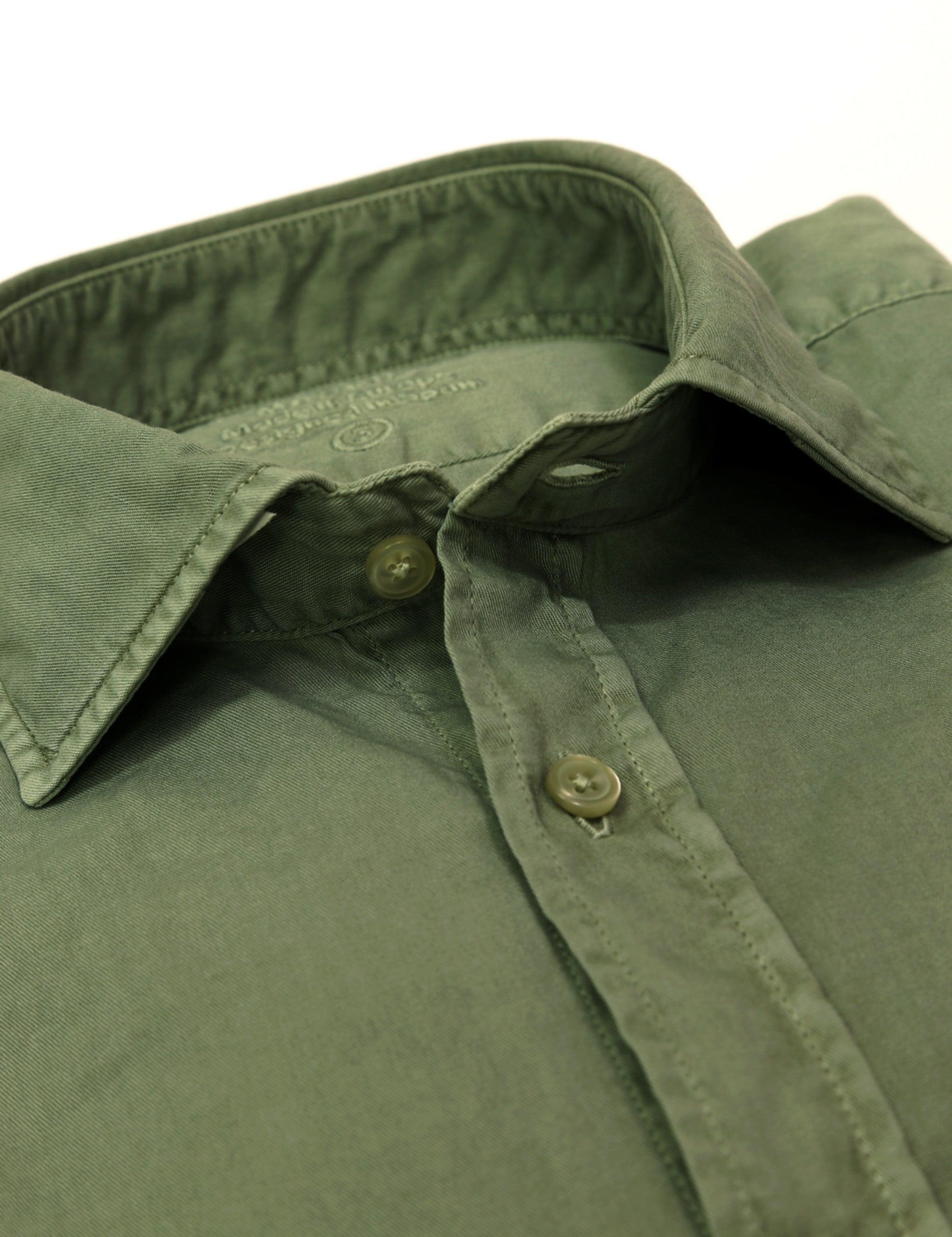 Camisa sarga tintada Verde