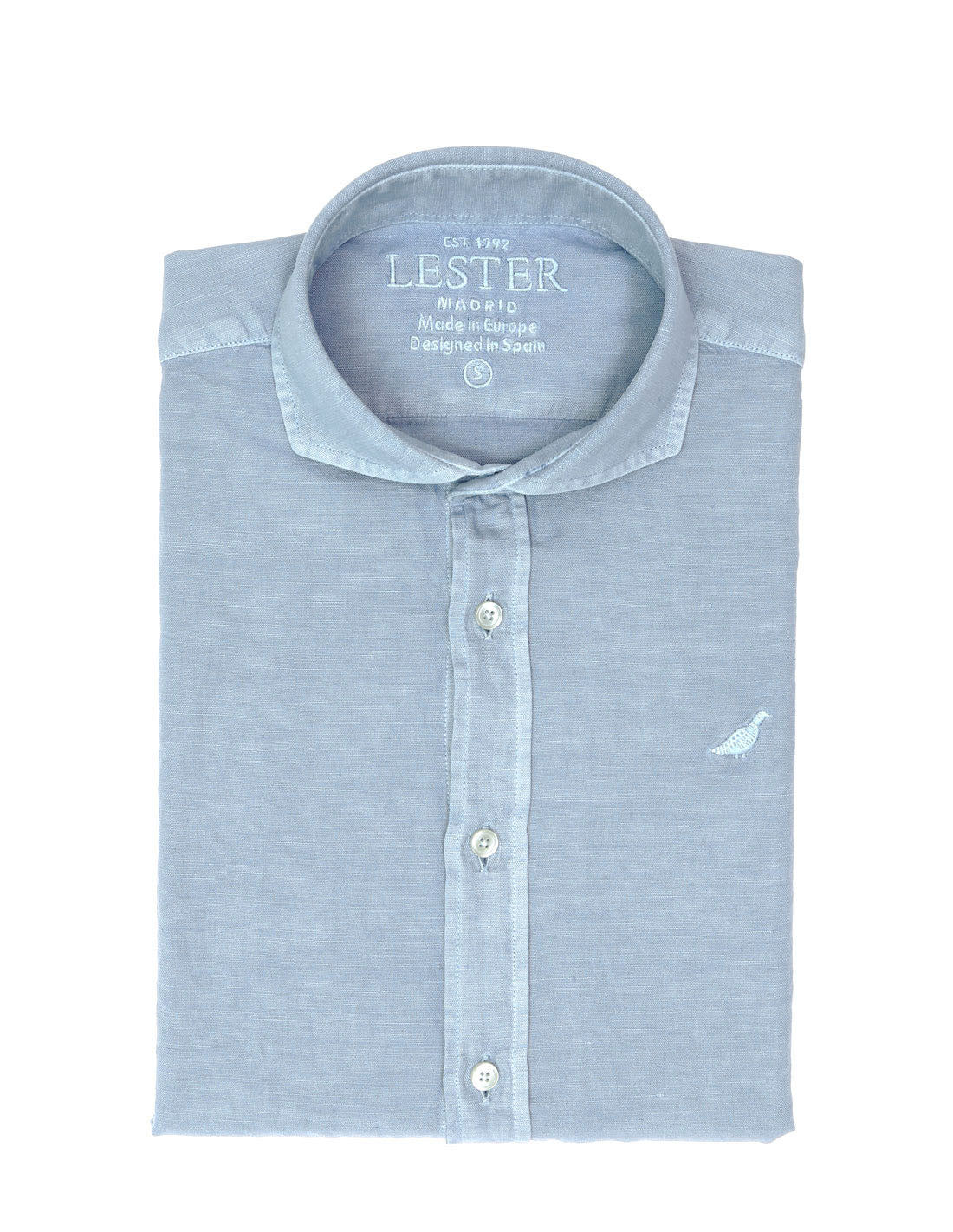 Camisa Lino Algodón Lavada Azul Medio (118546_1.jpg)