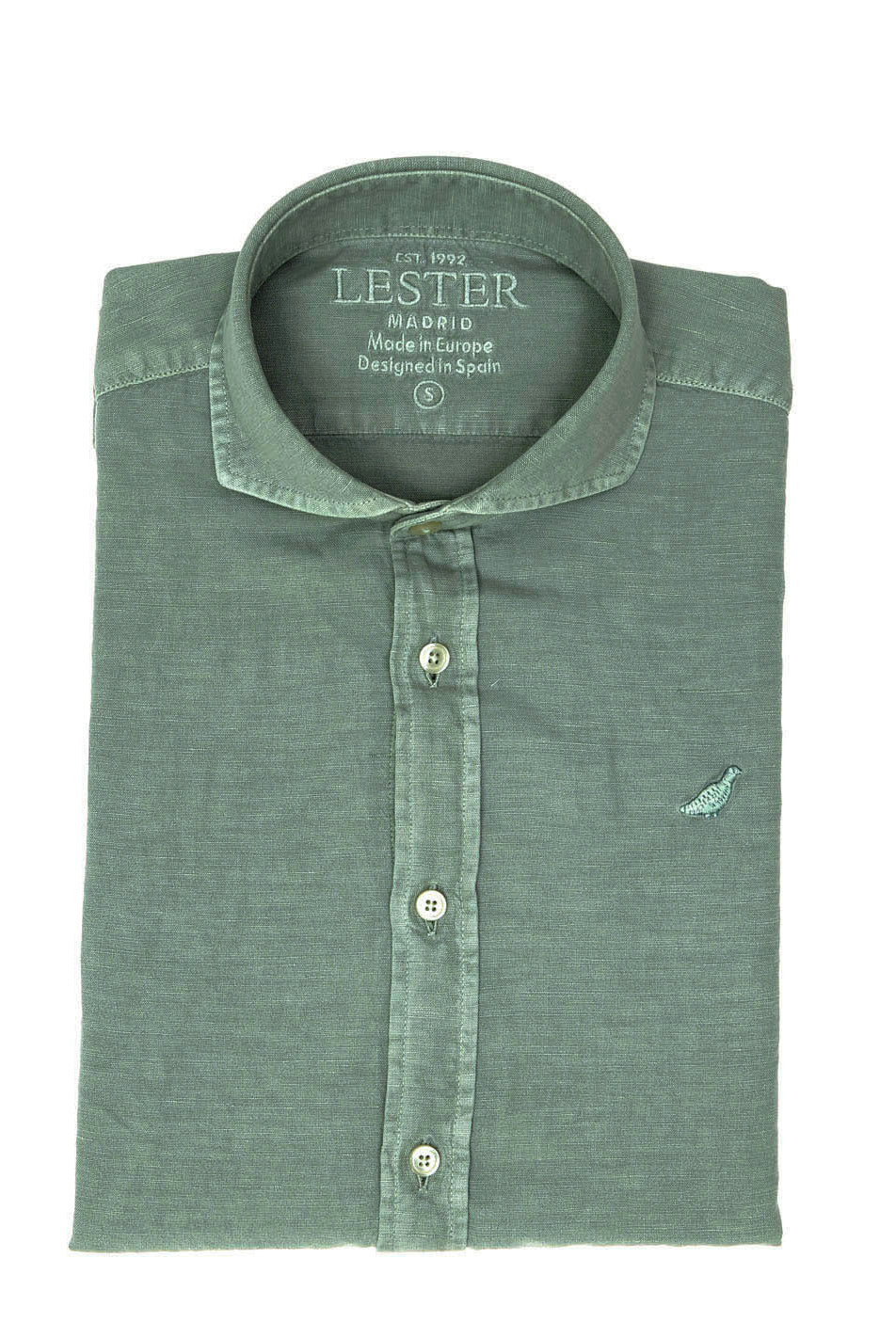 Camisa Lino Algodón Lavada Verde Oscuro (118549_1.jpg)