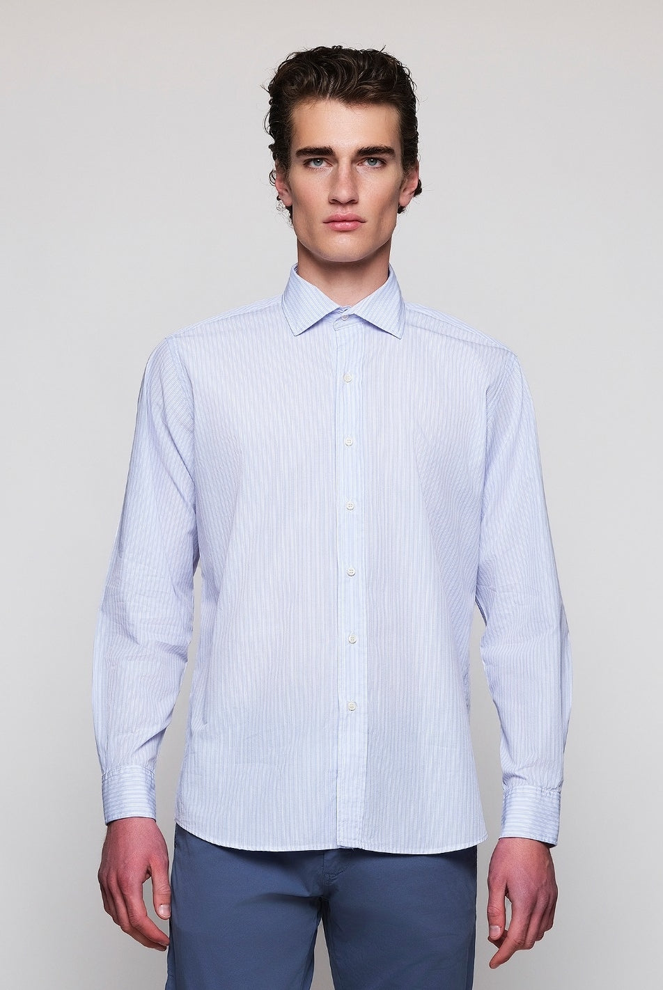 Camisa Sport Lavada Raya Fina Bicolor Azul/Verde (118556_1.jpg)