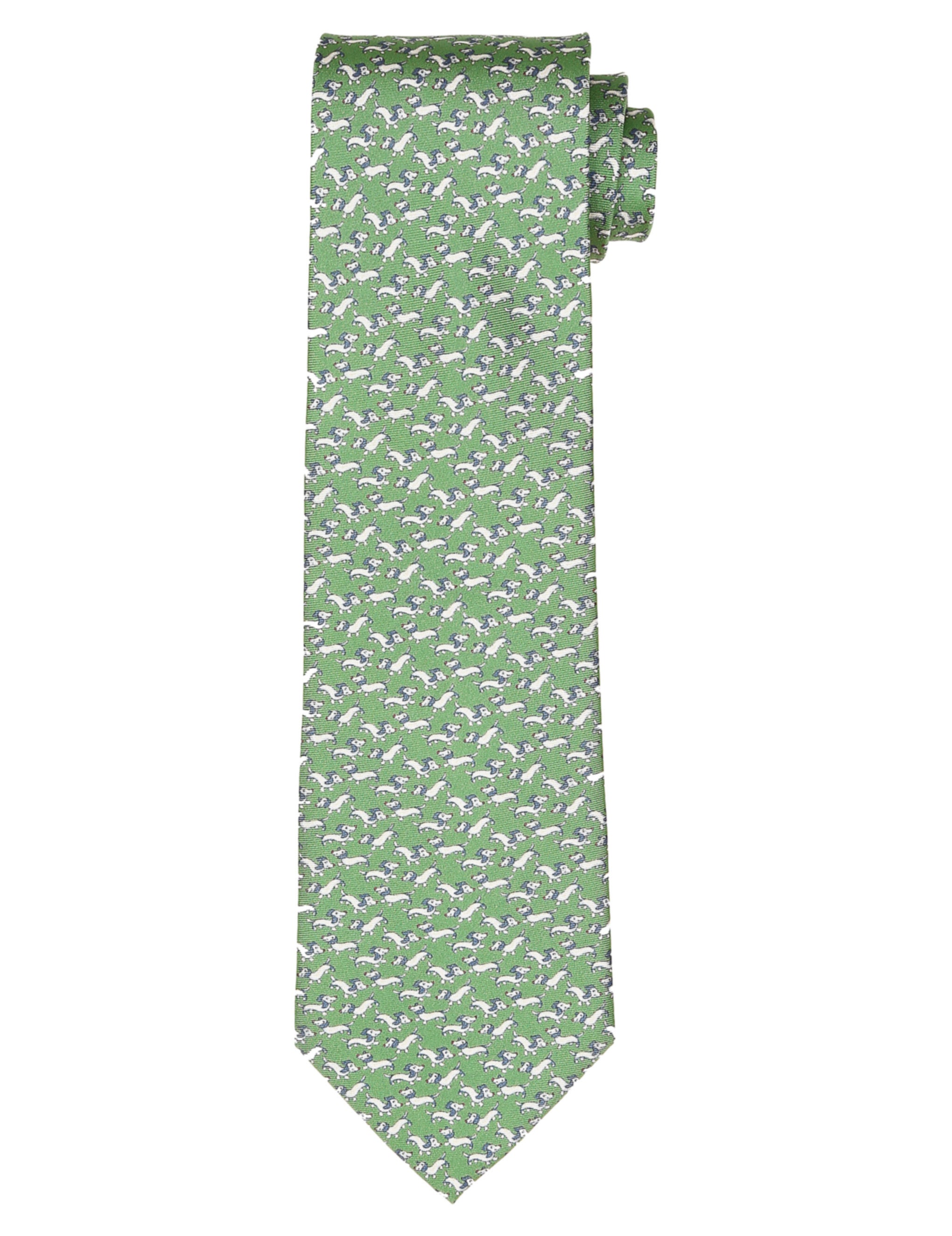 Corbata teckel Verde/azul