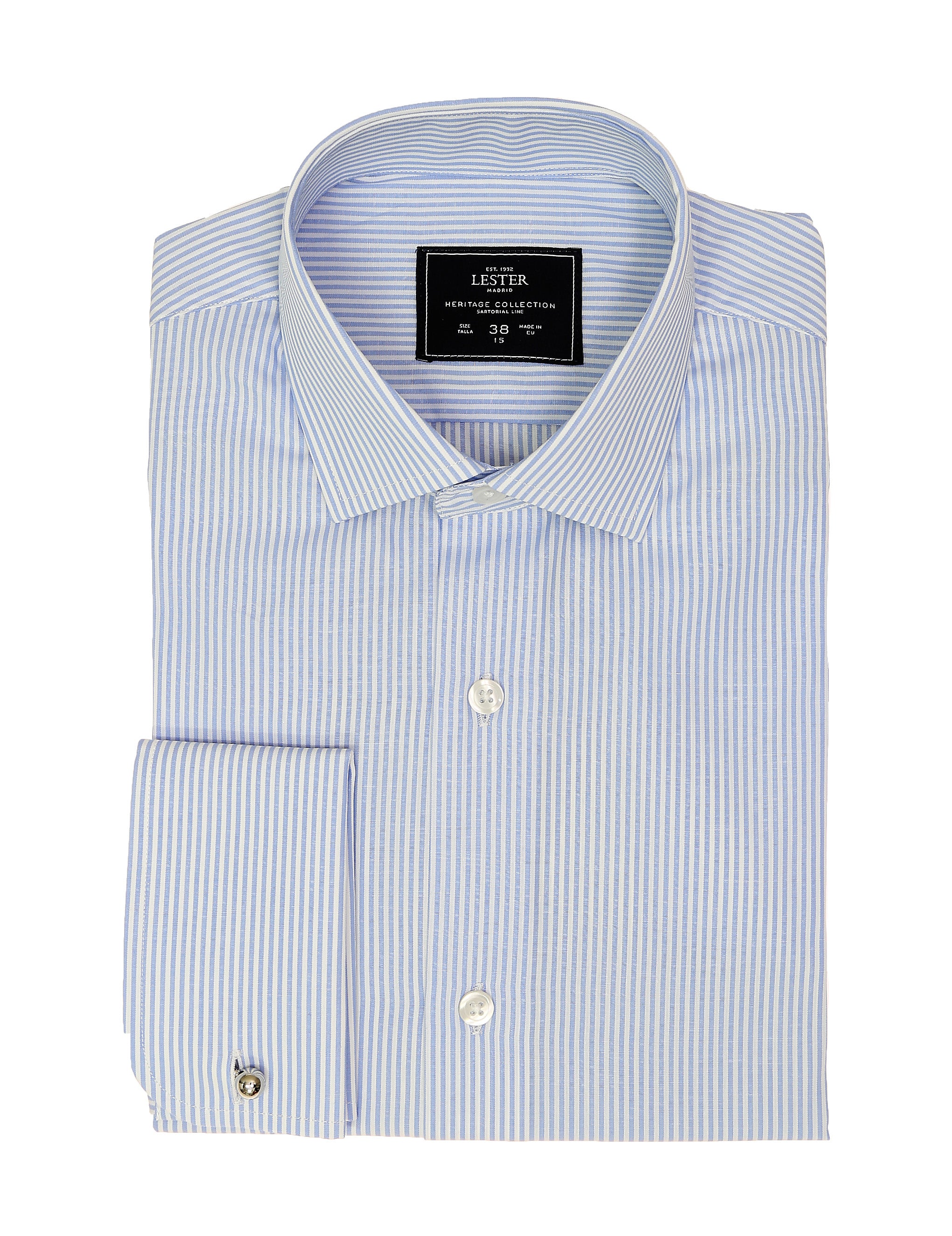 Camisa vestir raya ancha Azul