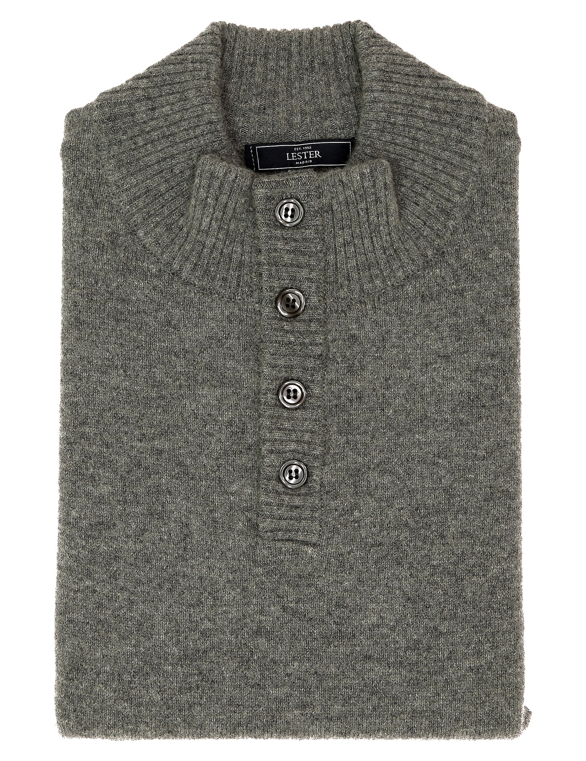 Jersey botones lana Gris