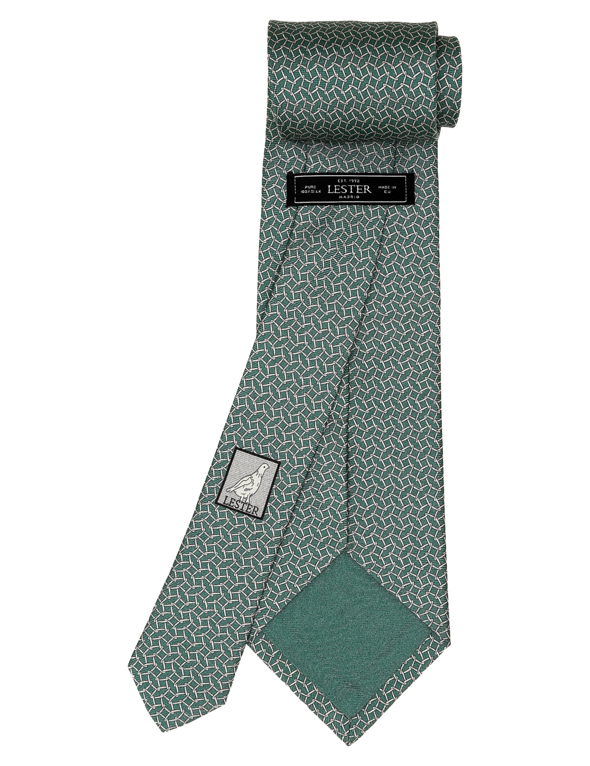 Corbata prismas Verde/gris