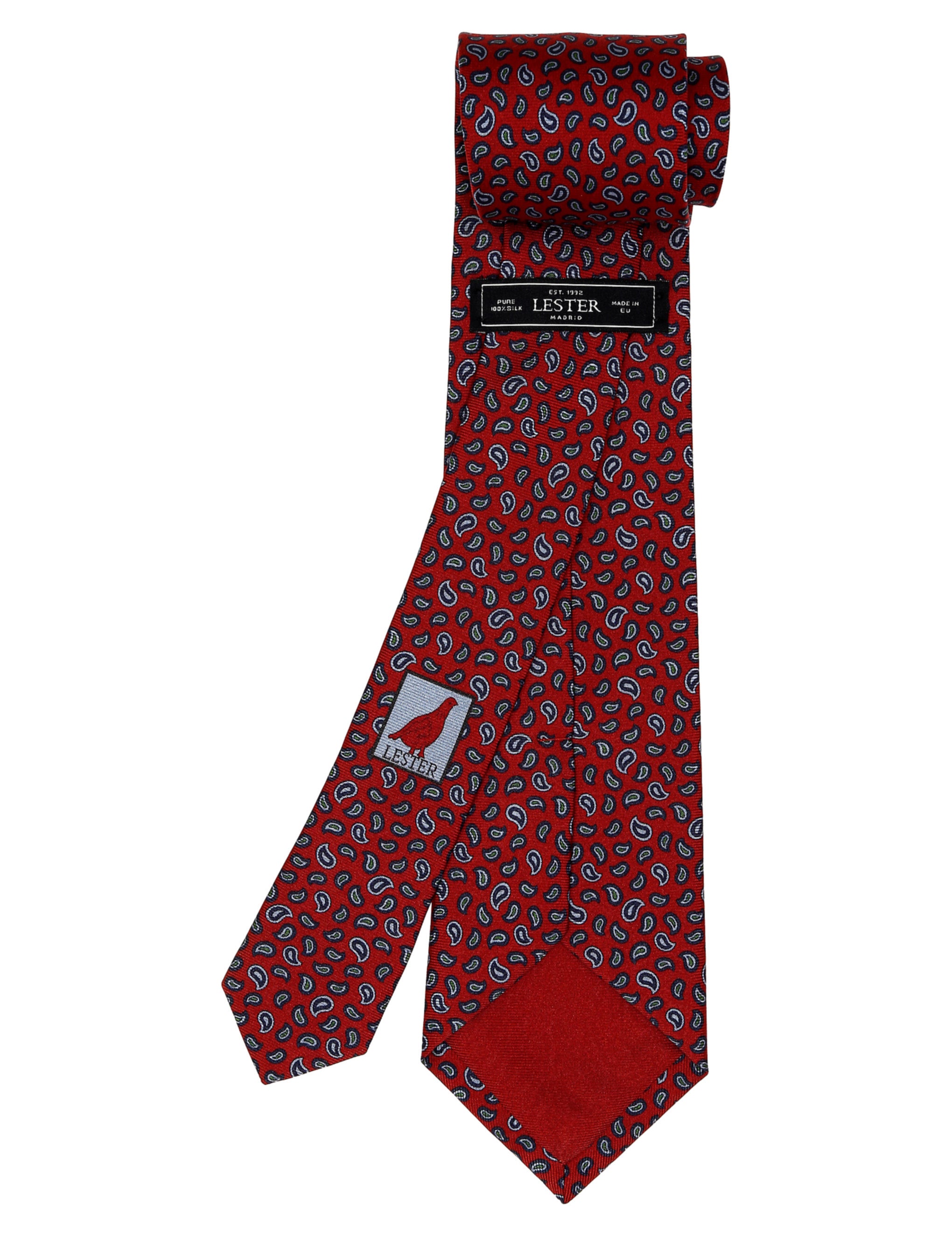 Corbata cashmeres pequeños Rojo/azul