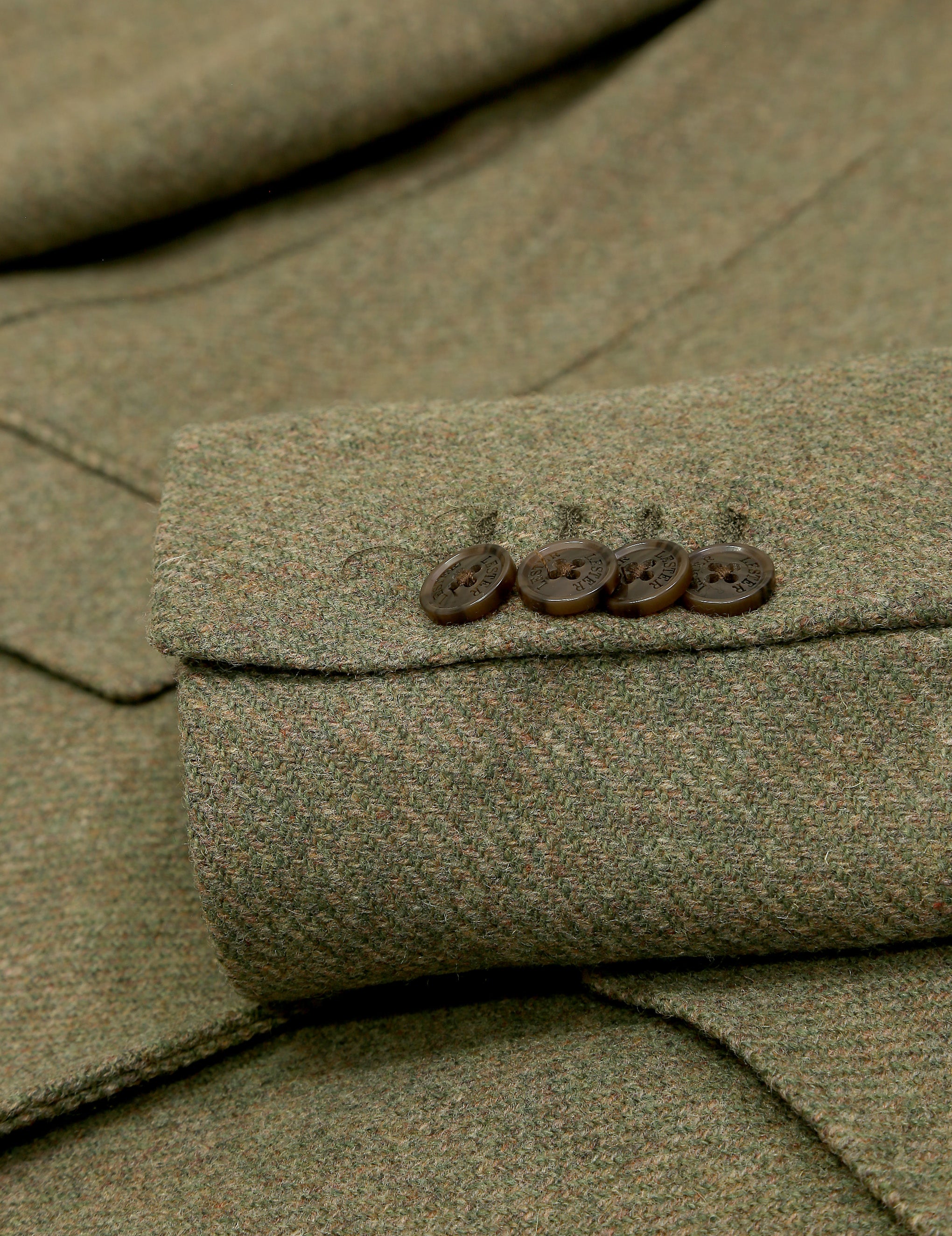 Chaqueta tweed sarga Verde