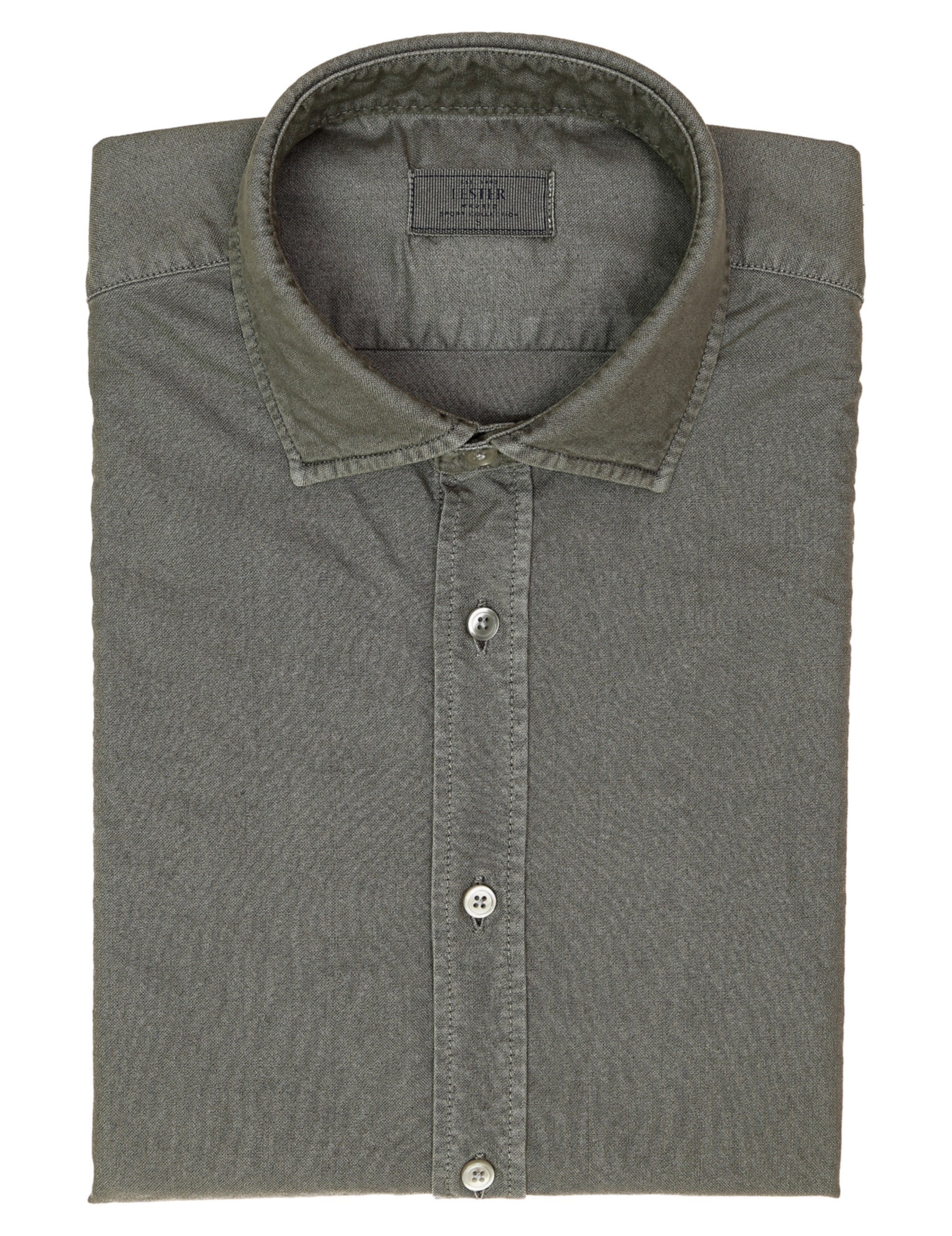 Camisa oxford tintada Gris