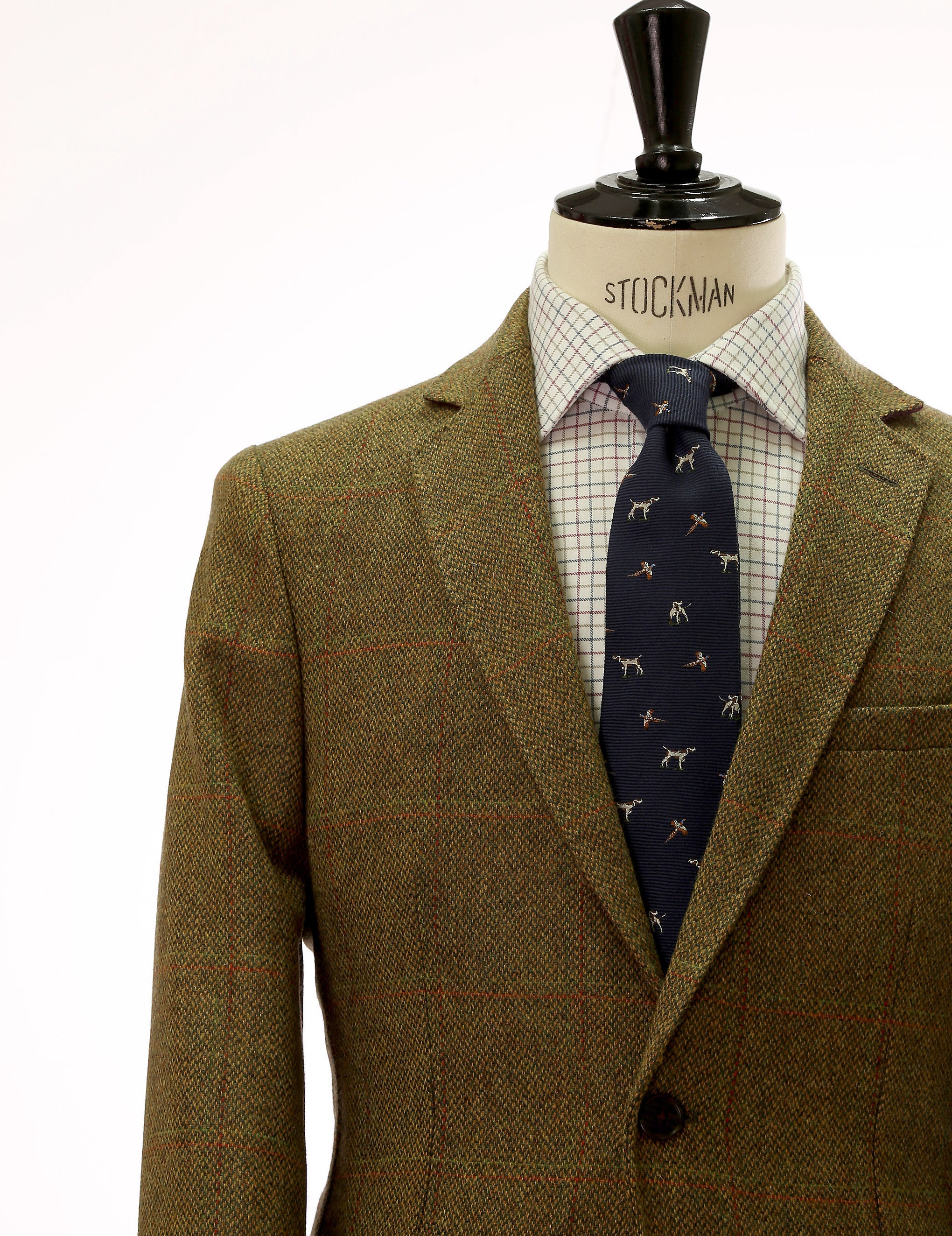 Chaqueta tweed norfolk Verde