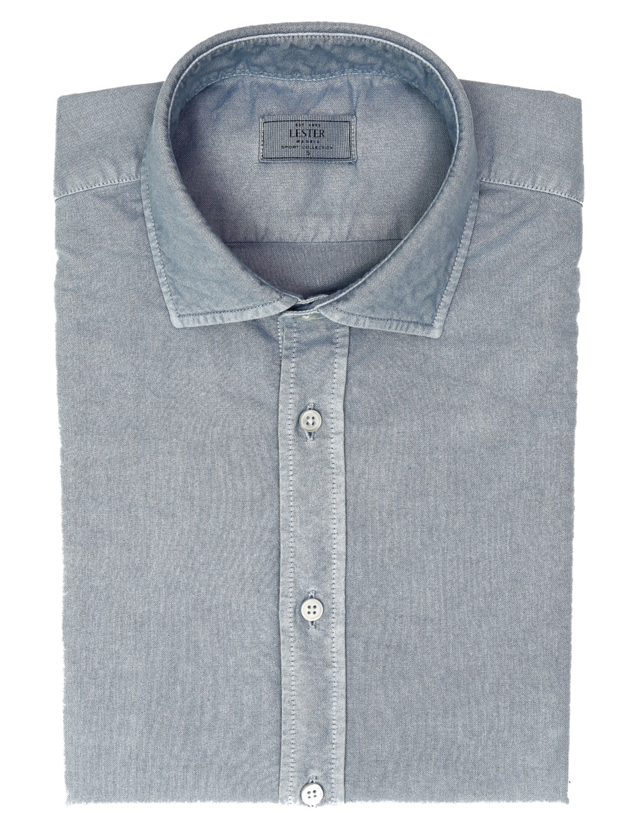 Camisa oxford tintada Azul claro
