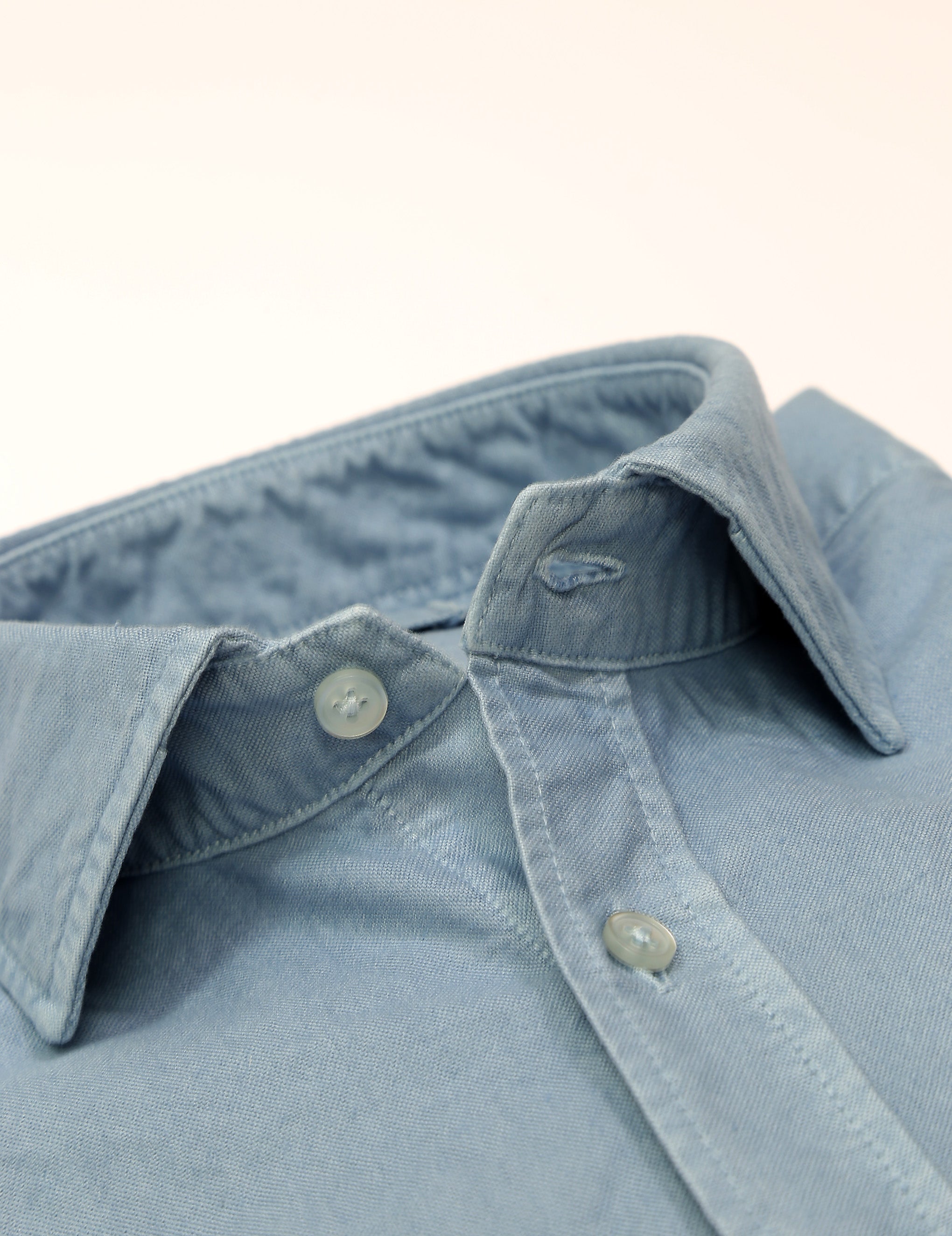 Camisa oxford tintada Azul claro