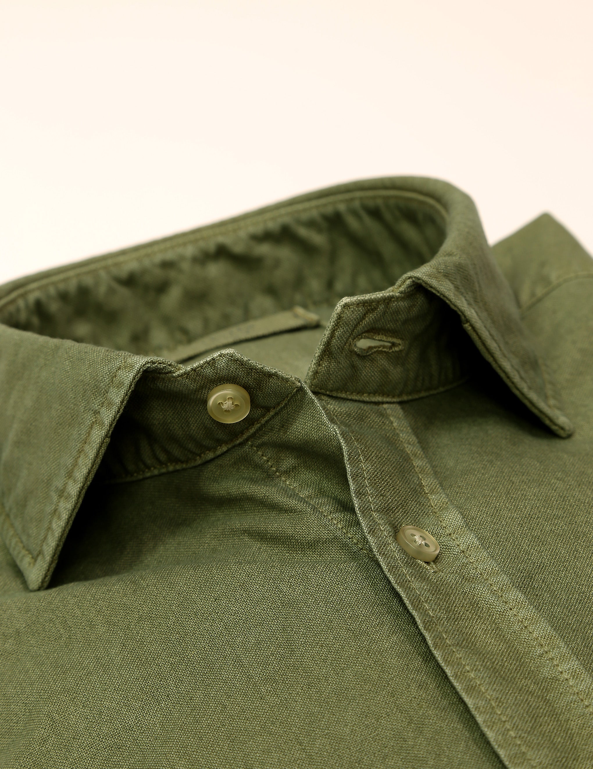 Camisa oxford tintada Kaki