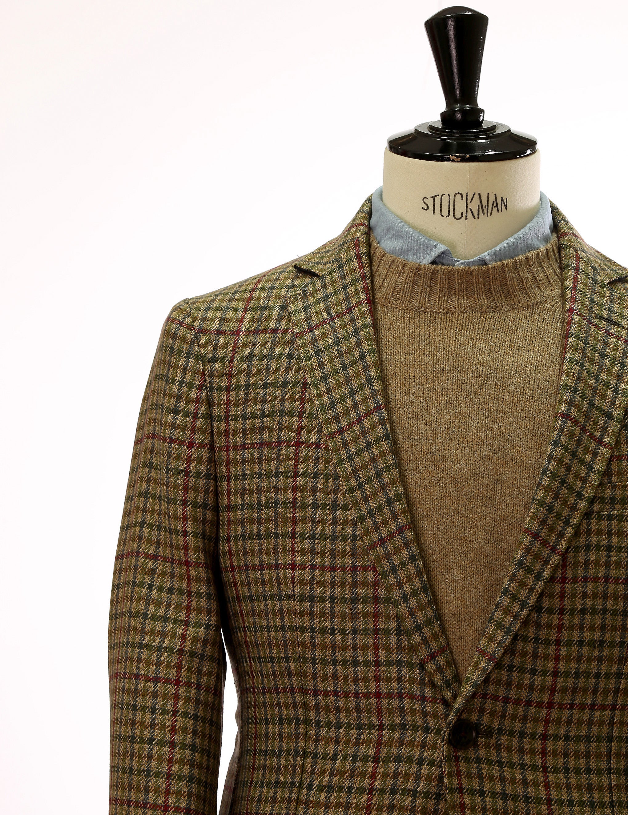 Chaqueta tweed cashmere kent Verde