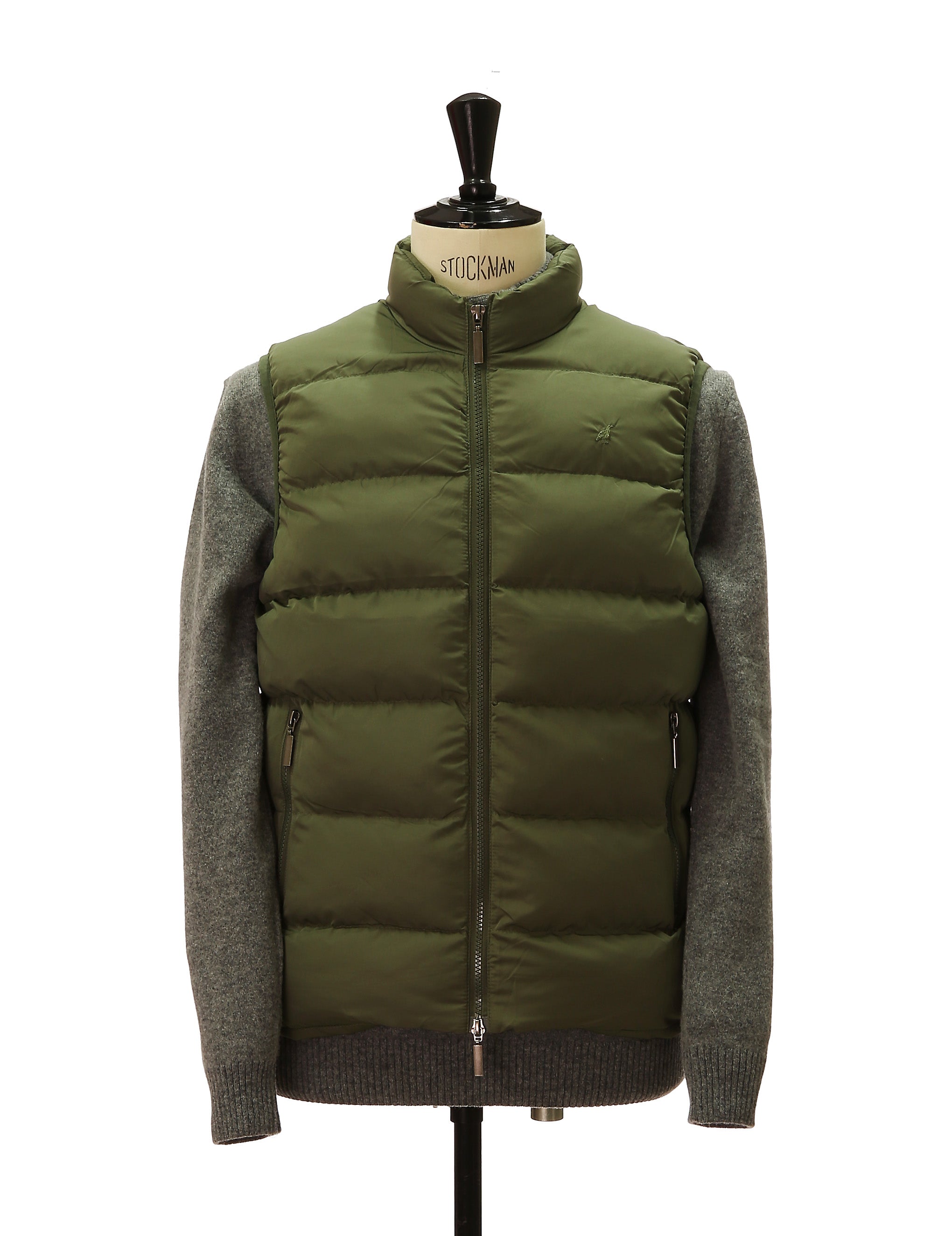 Chaleco plumas Kaki