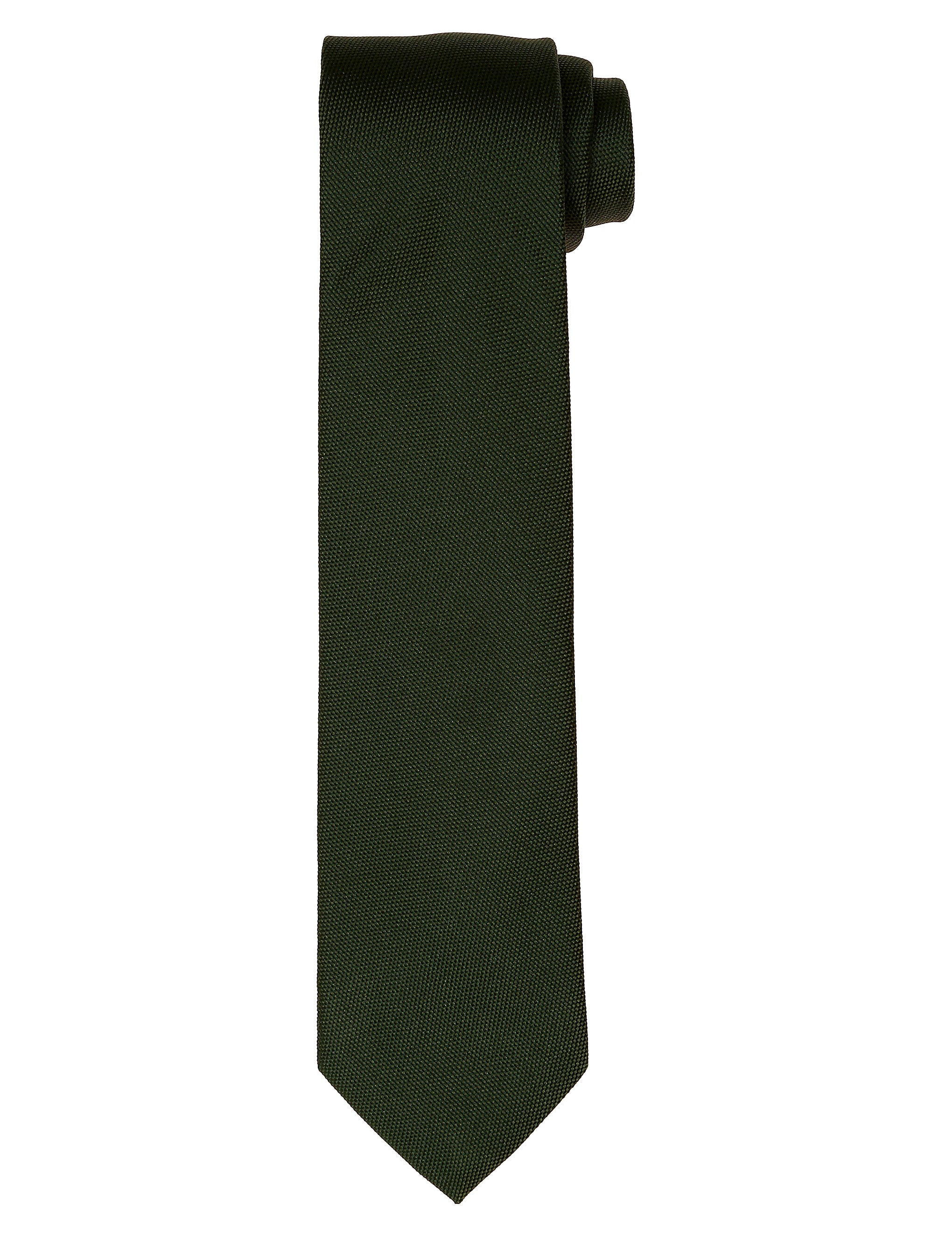 Corbata liso clasico Verde oscuro