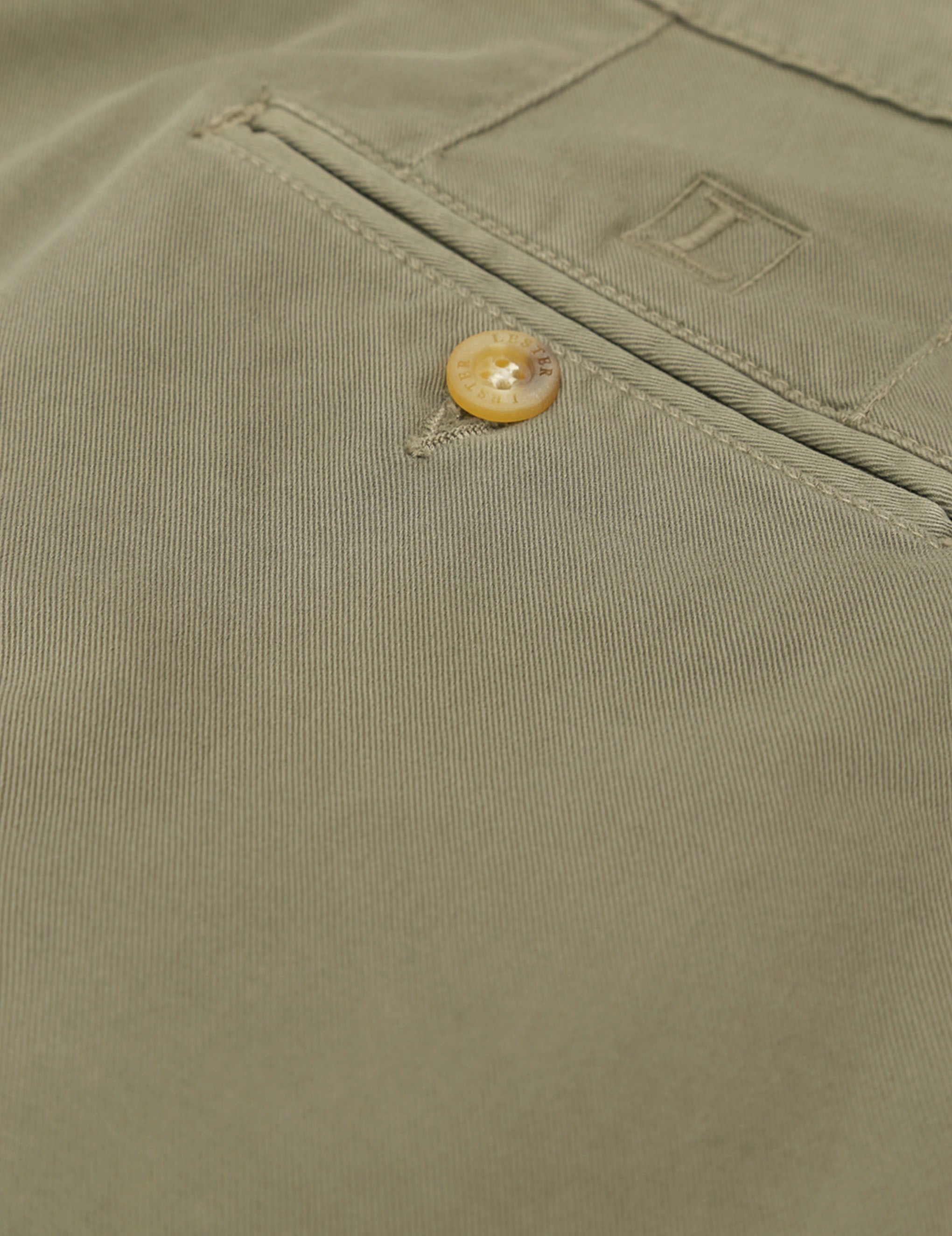 Pantalón gabardina elastan pinzas Beige