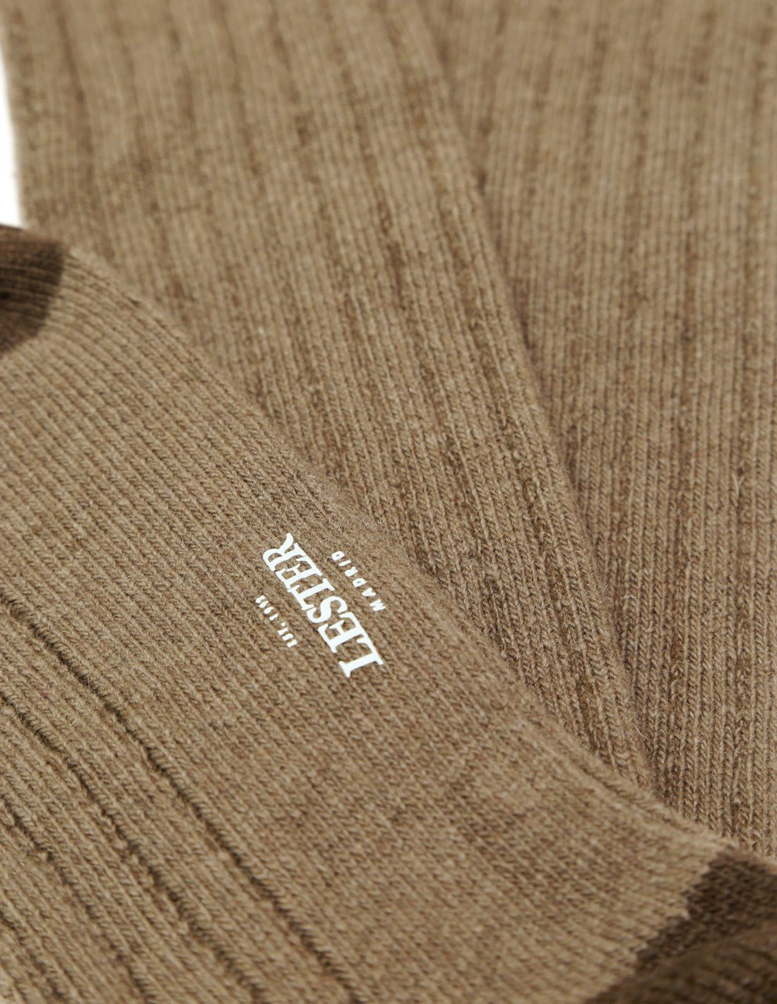 Calcetin lana cashmere liso puntera Verde oscuro