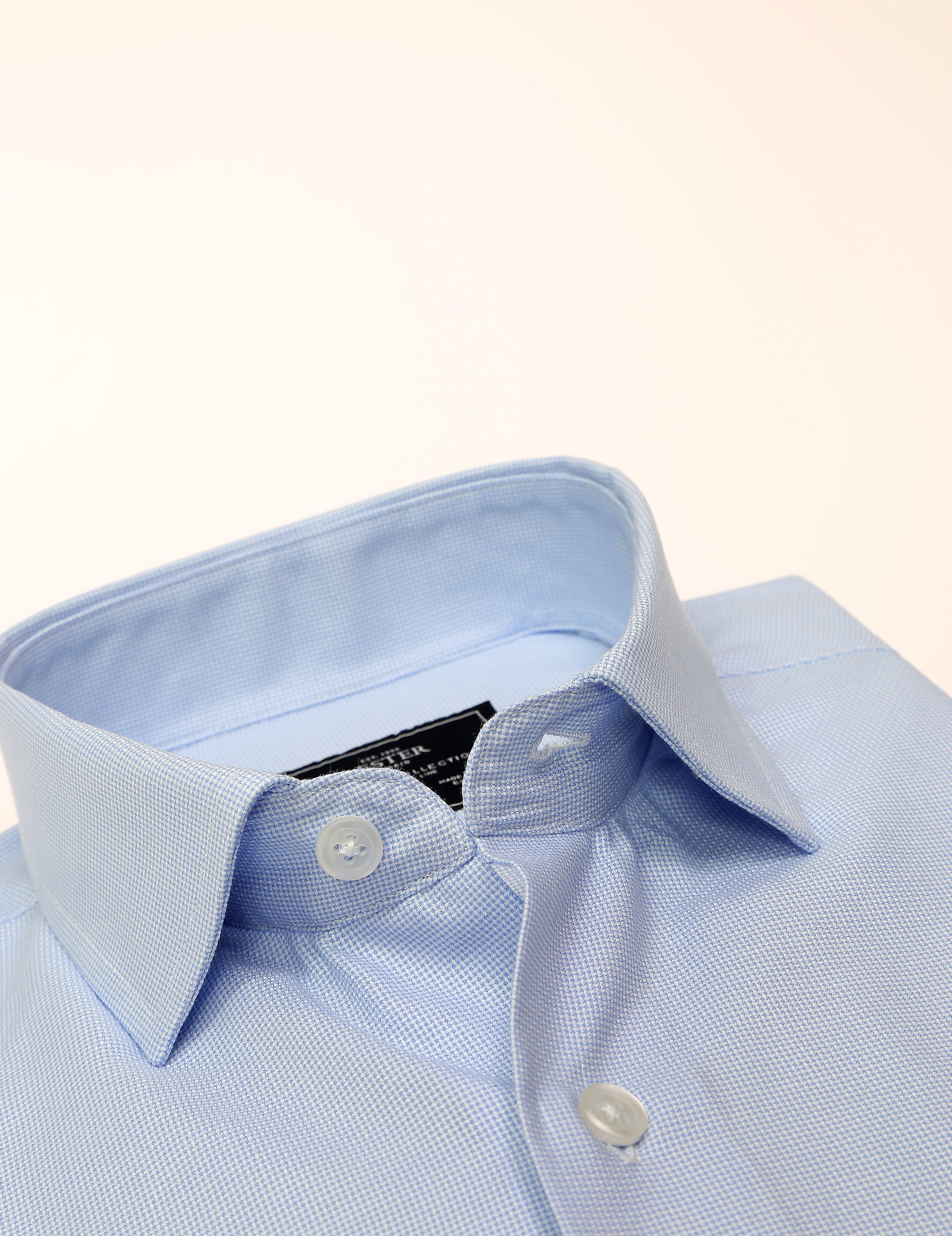 Camisa vestir semilisa Azul