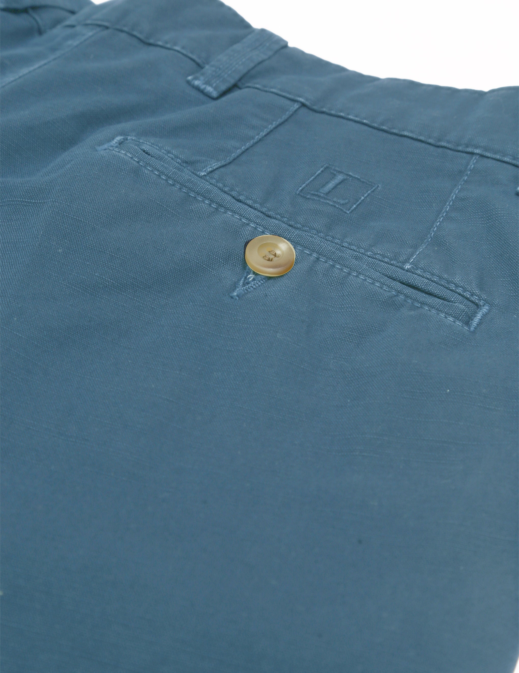 Pantalón lino algodón tencel Azul medio