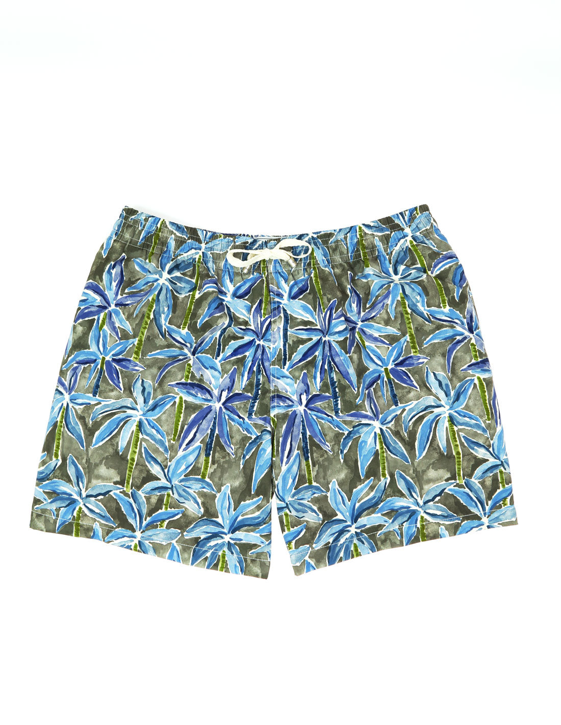 Traje de baño palmeras grandes Gris/azul