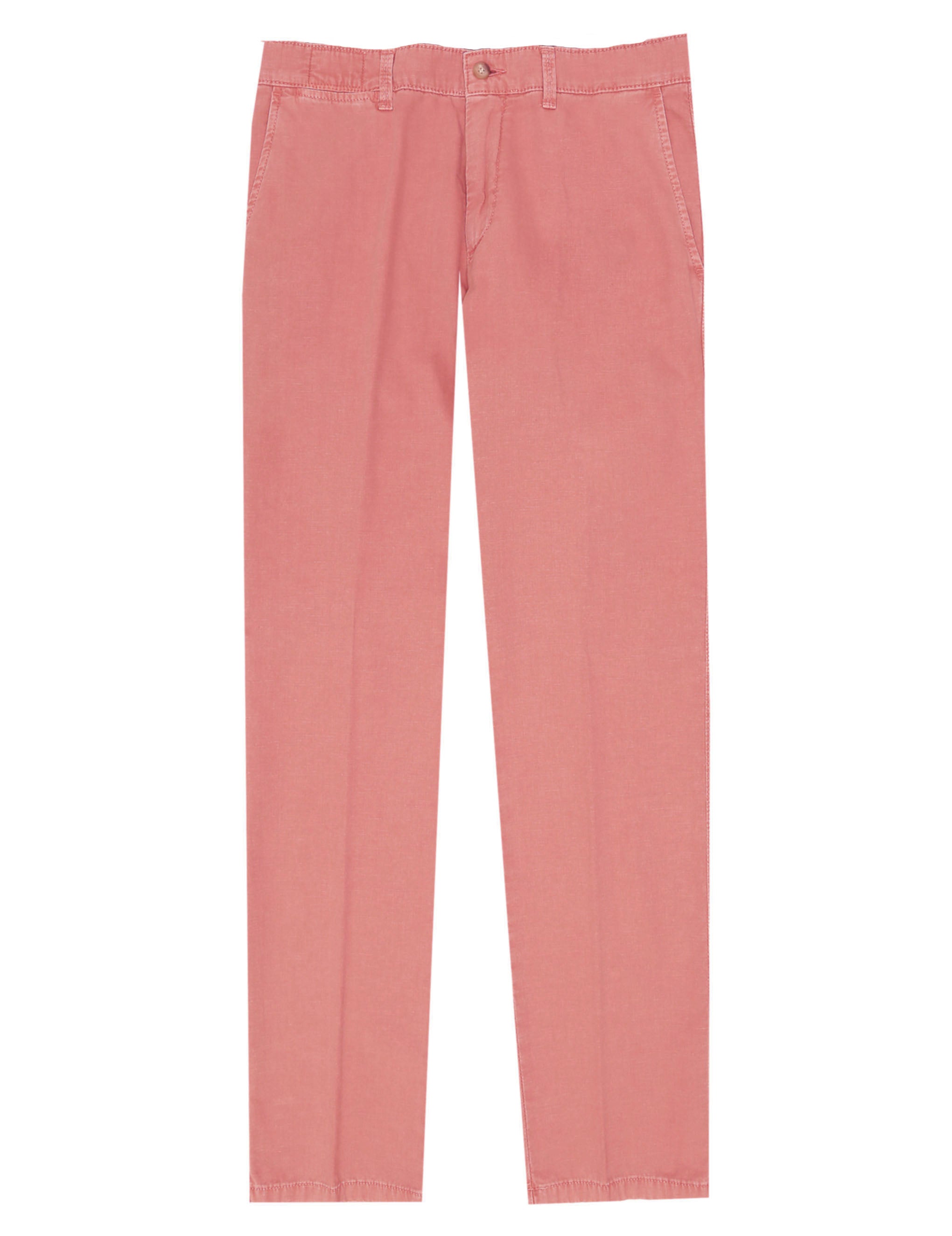 Pantalón lino algodón tencel Rojo