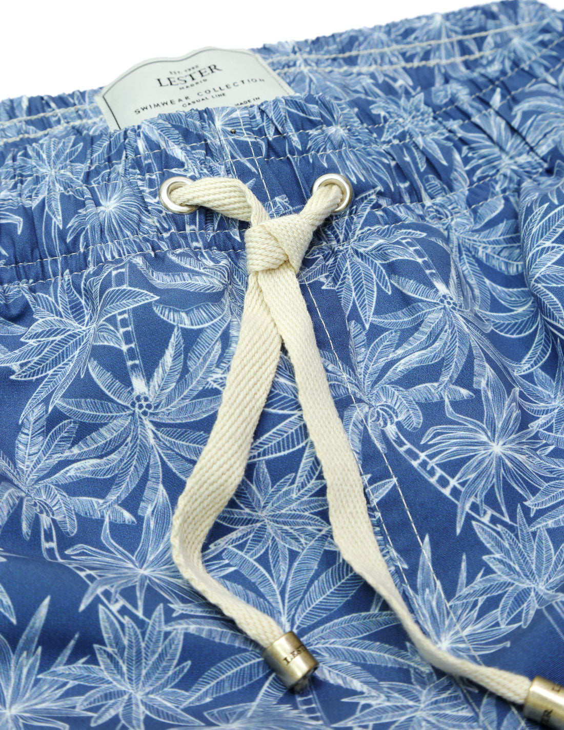 Traje de baño palmeras delavé Azul