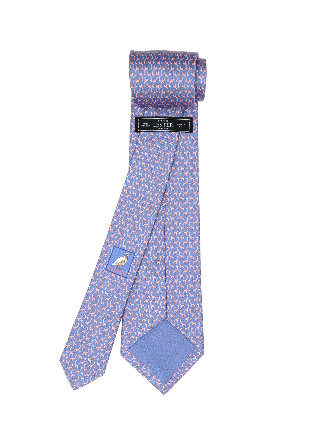Corbata jirafas Azul/rosa
