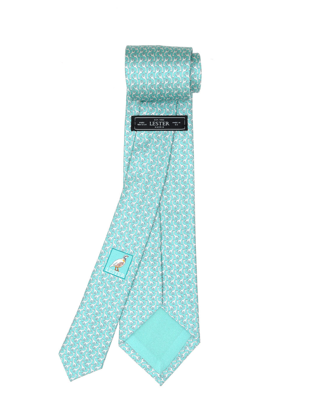 Corbata jirafas Verde/gris