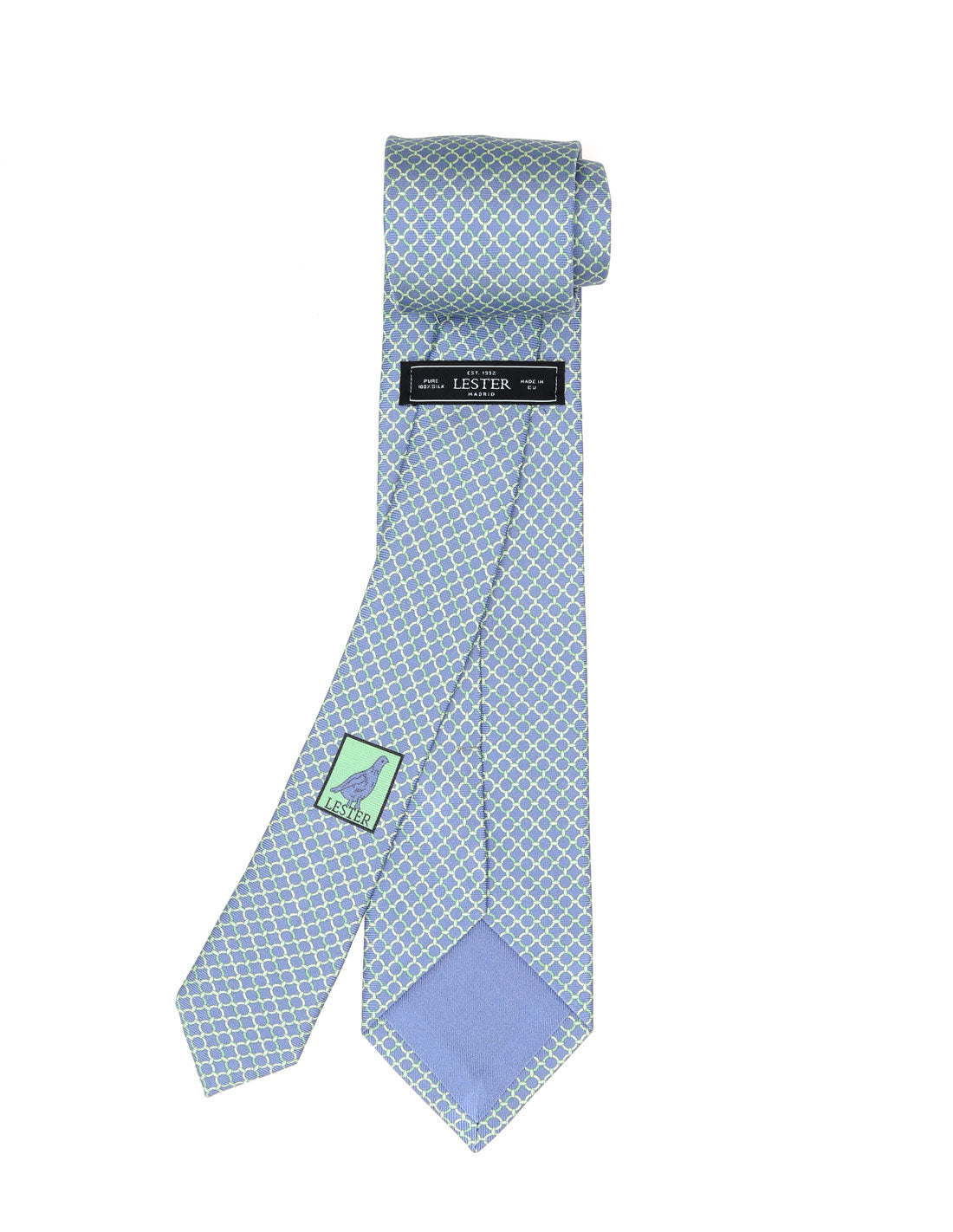 Corbata cadena circulos Azul/verde