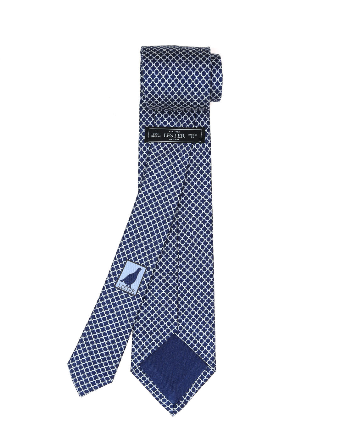 Corbata cadena circulos Azul/azul