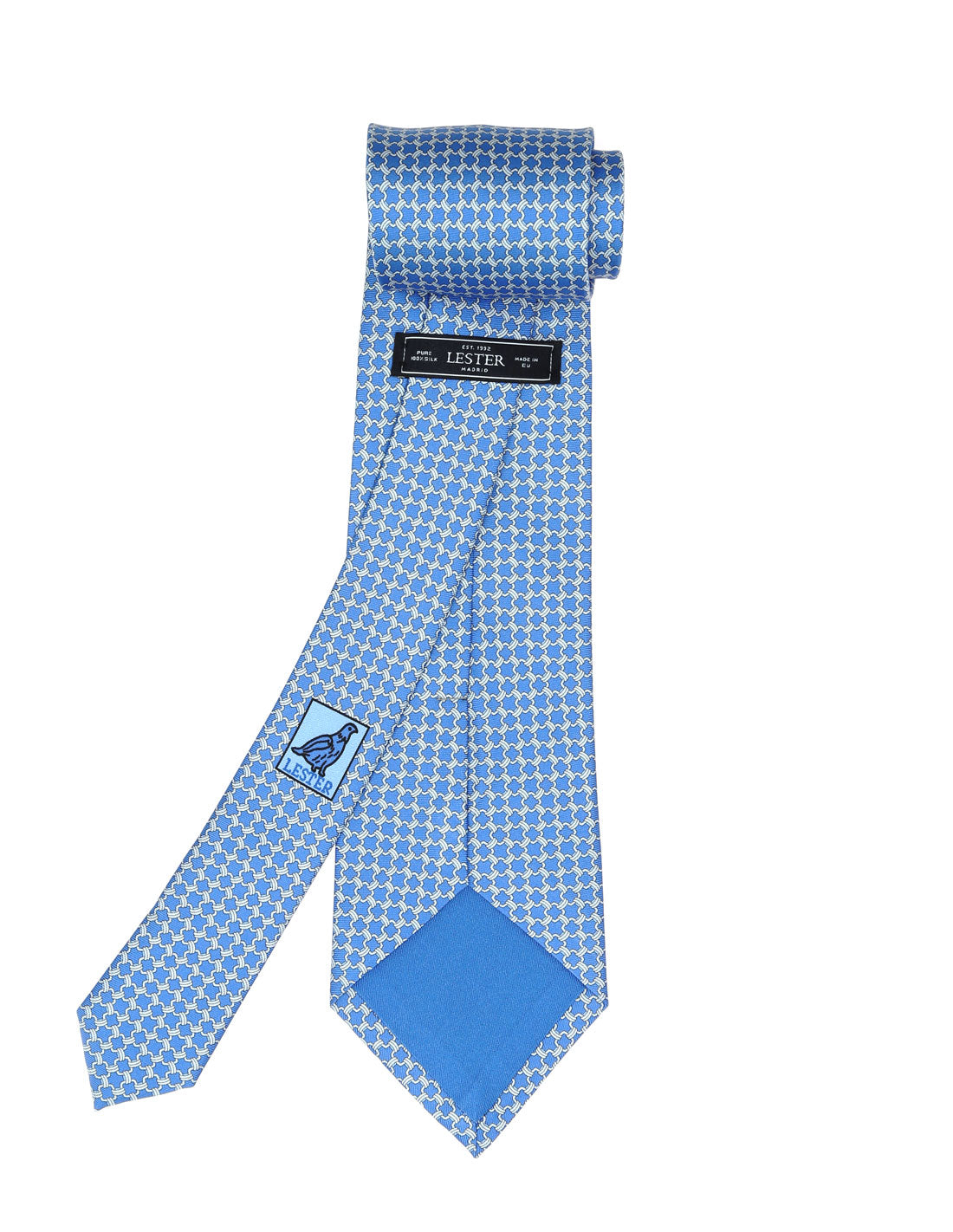 Corbata nudo cuadro Azul/azul
