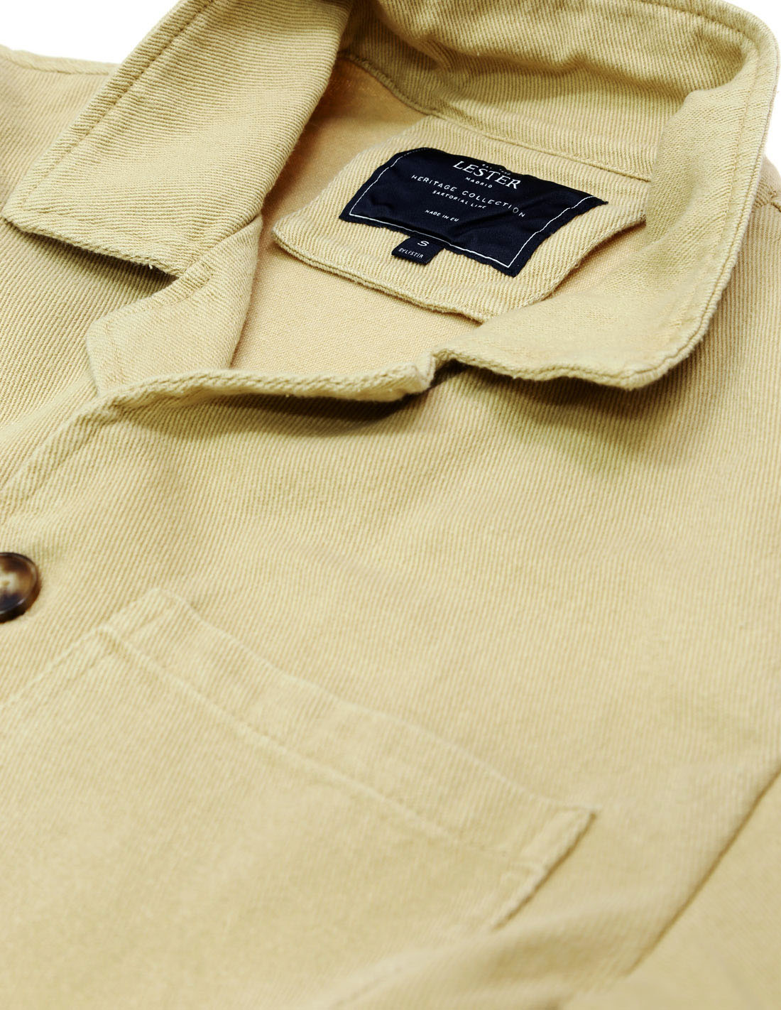 Chaqueta sarga lavada Beige