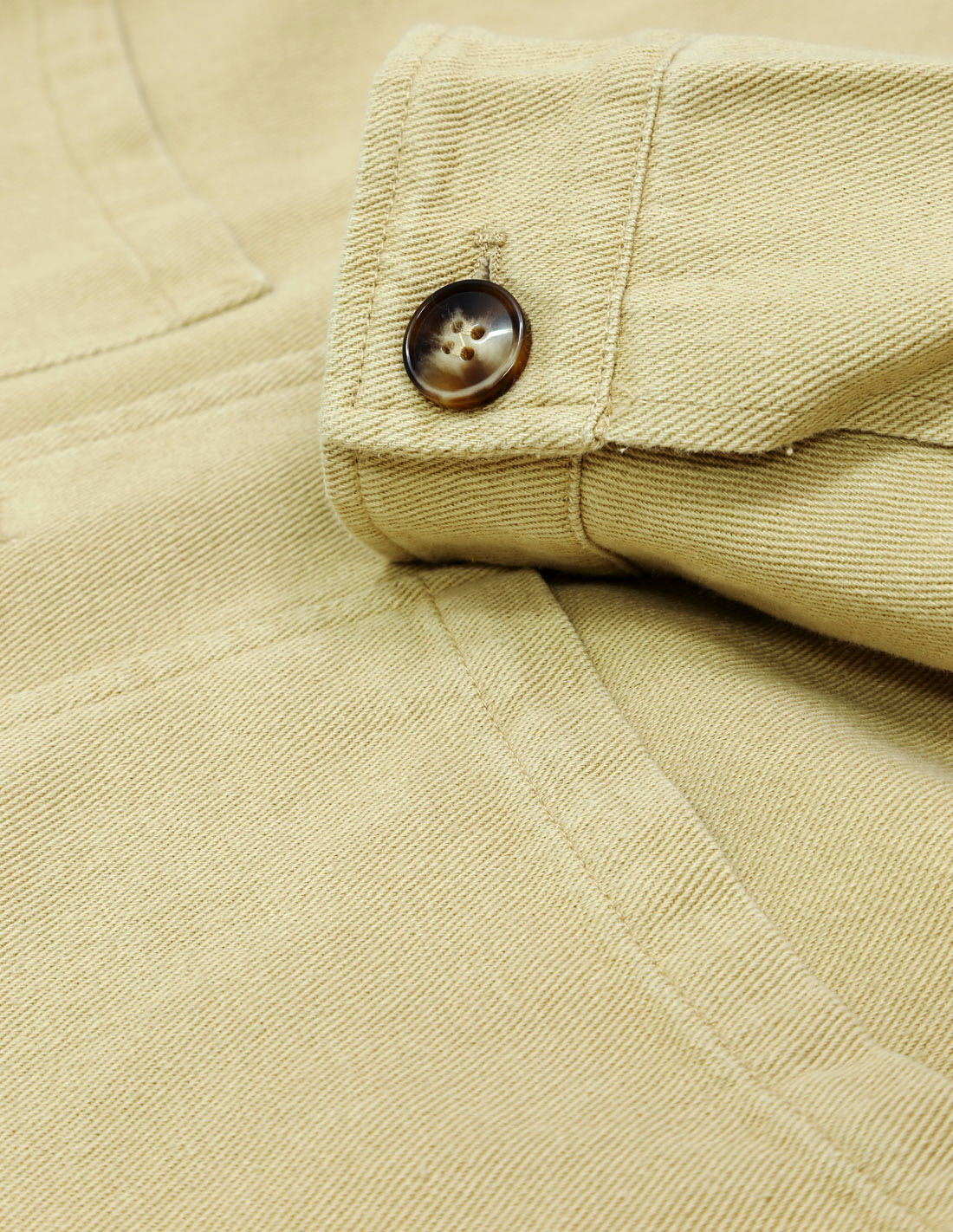 Chaqueta sarga lavada Beige