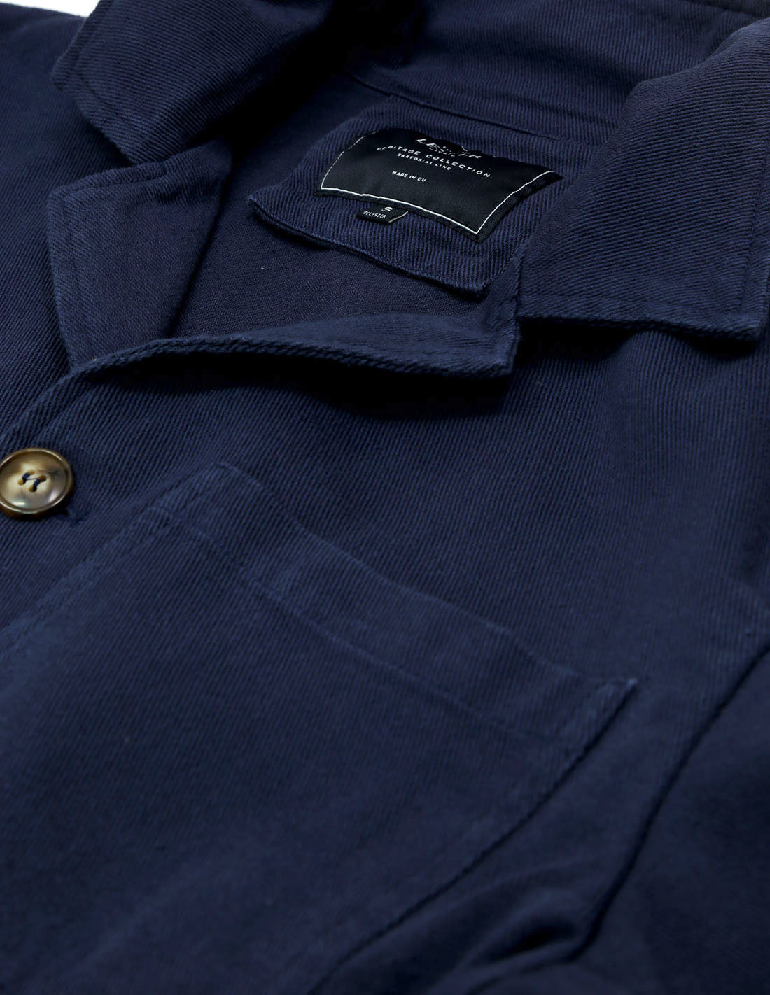 Chaqueta sarga lavada Azul
