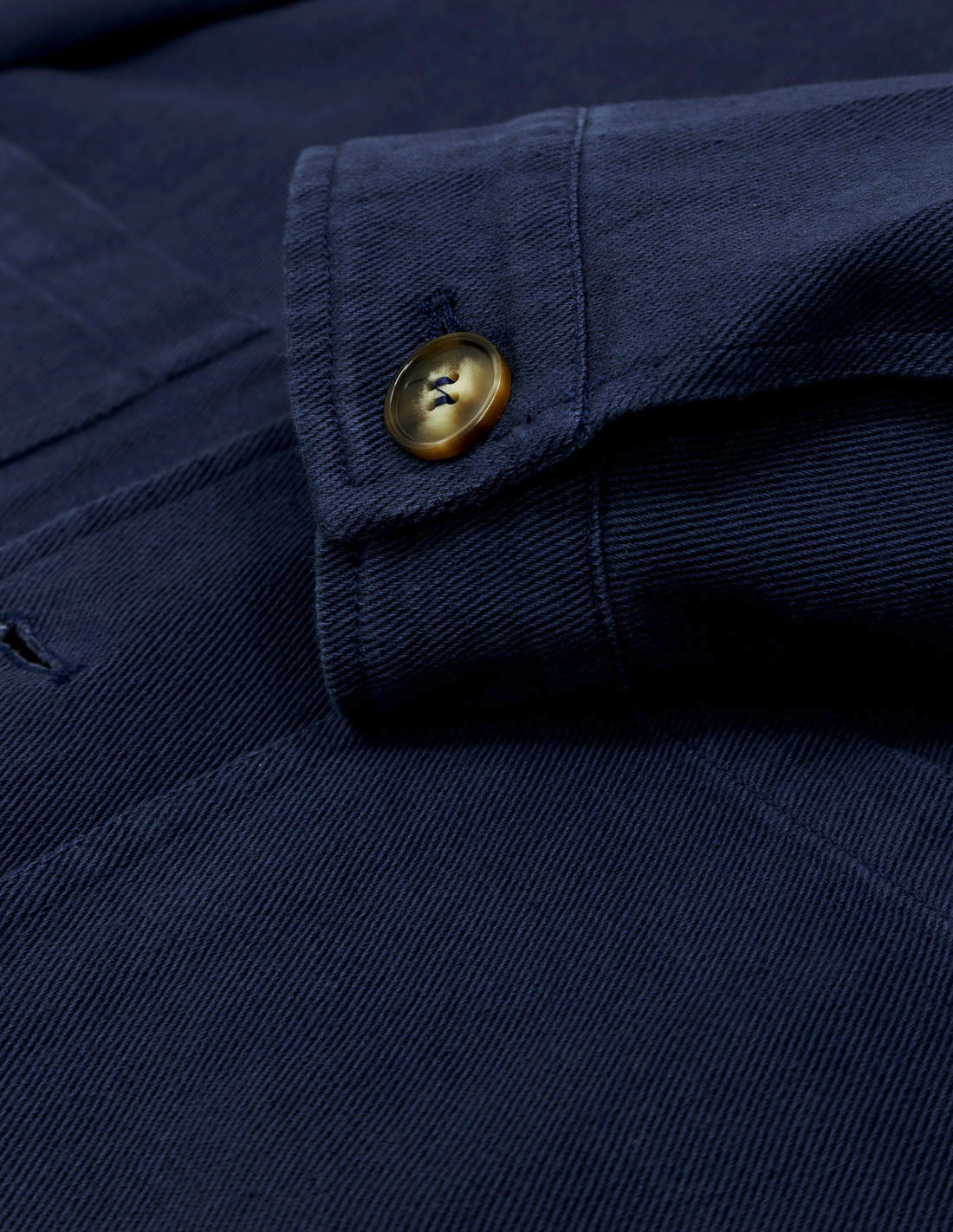 Chaqueta sarga lavada Azul