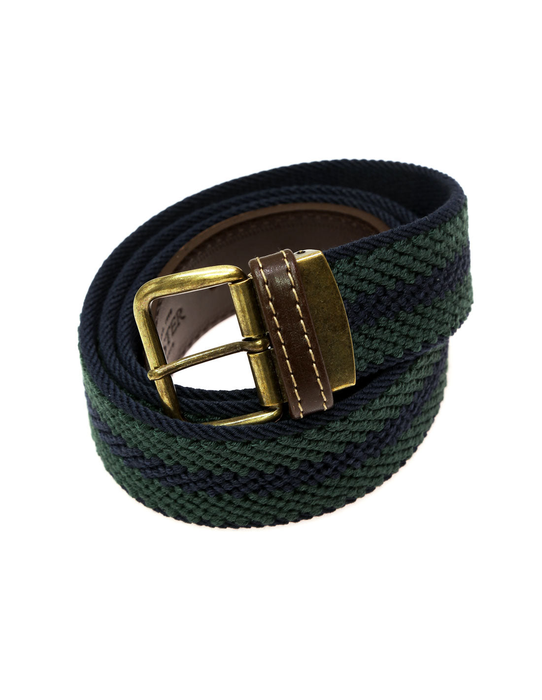 Cinturón lona raya Azul/verde