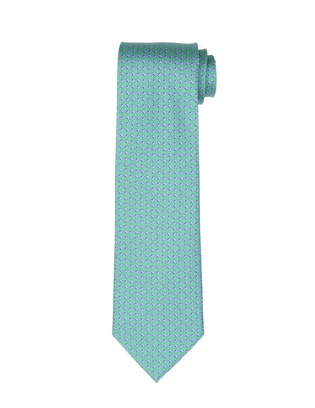 Corbata nudo cuadro Verde/azul