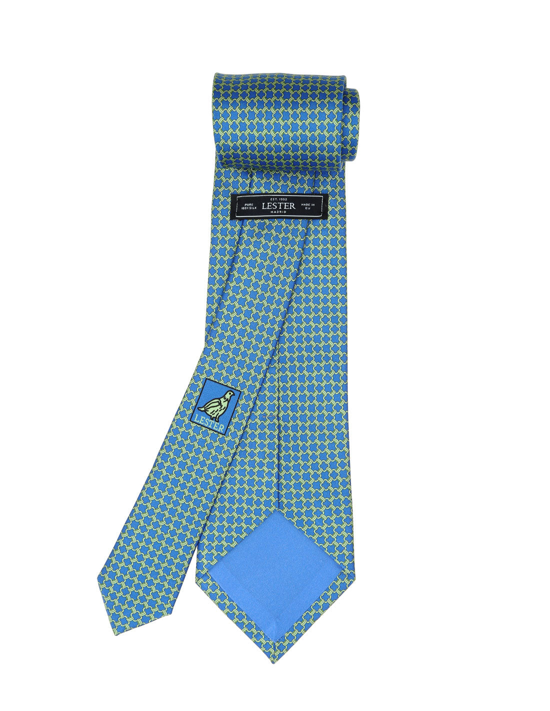 Corbata nudo cuadro Azul/verde