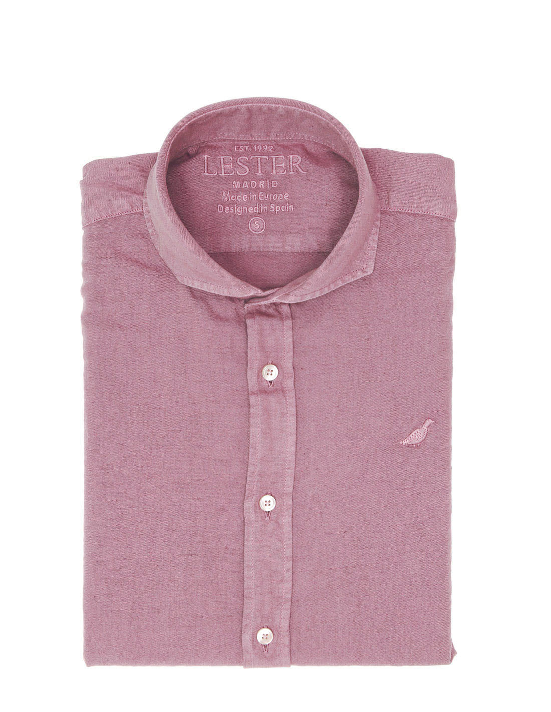 Camisa lino algodón lavada Rosa