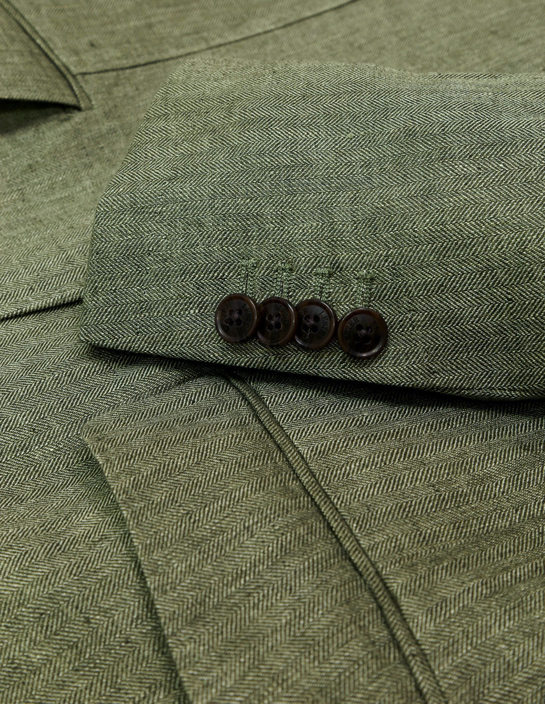 Chaqueta lino espiga Verde