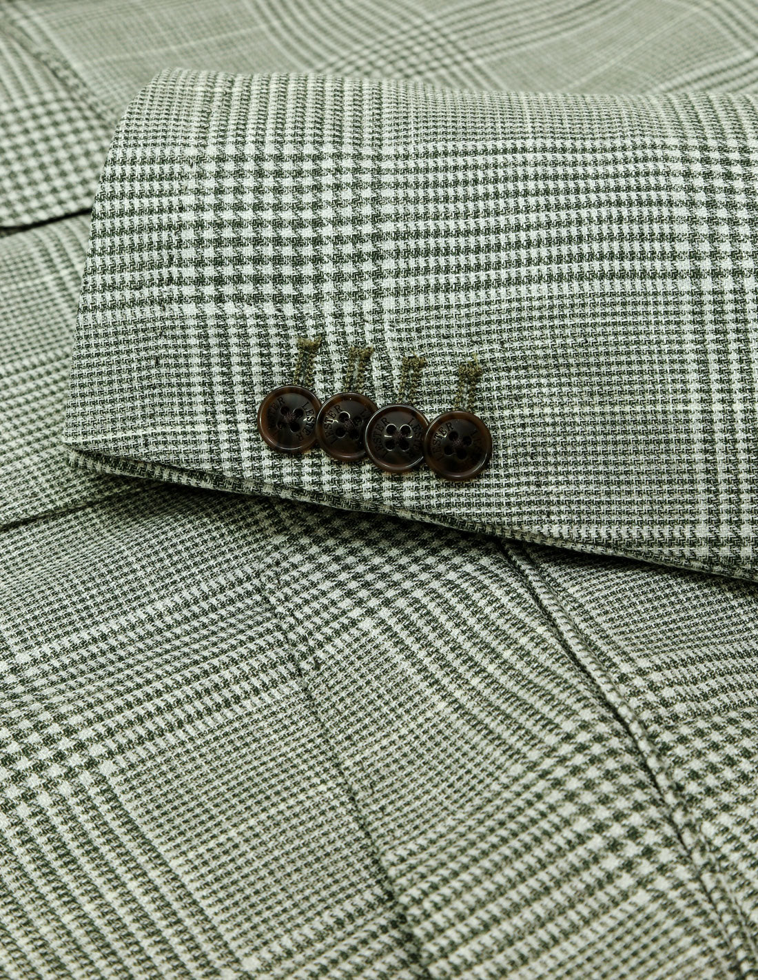 Chaqueta lino principe de gales Verde