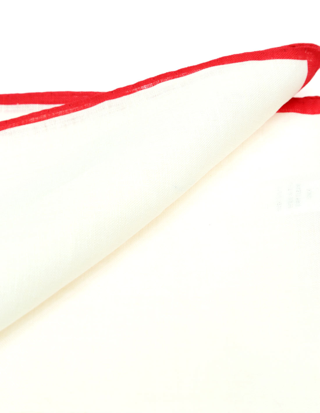 Pañuelo bolsillo lino blanco Rojo