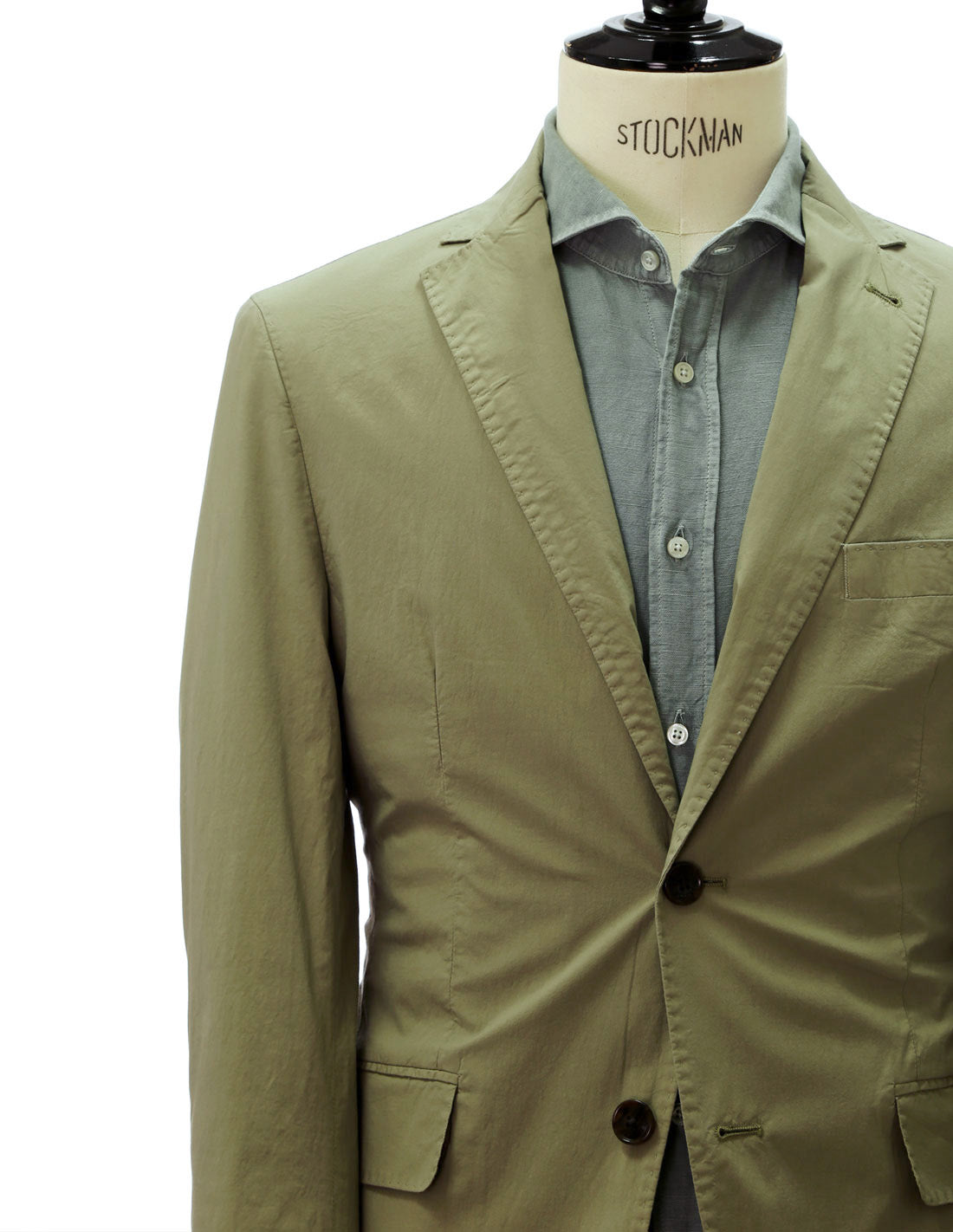 Chaqueta popelin lavada Verde