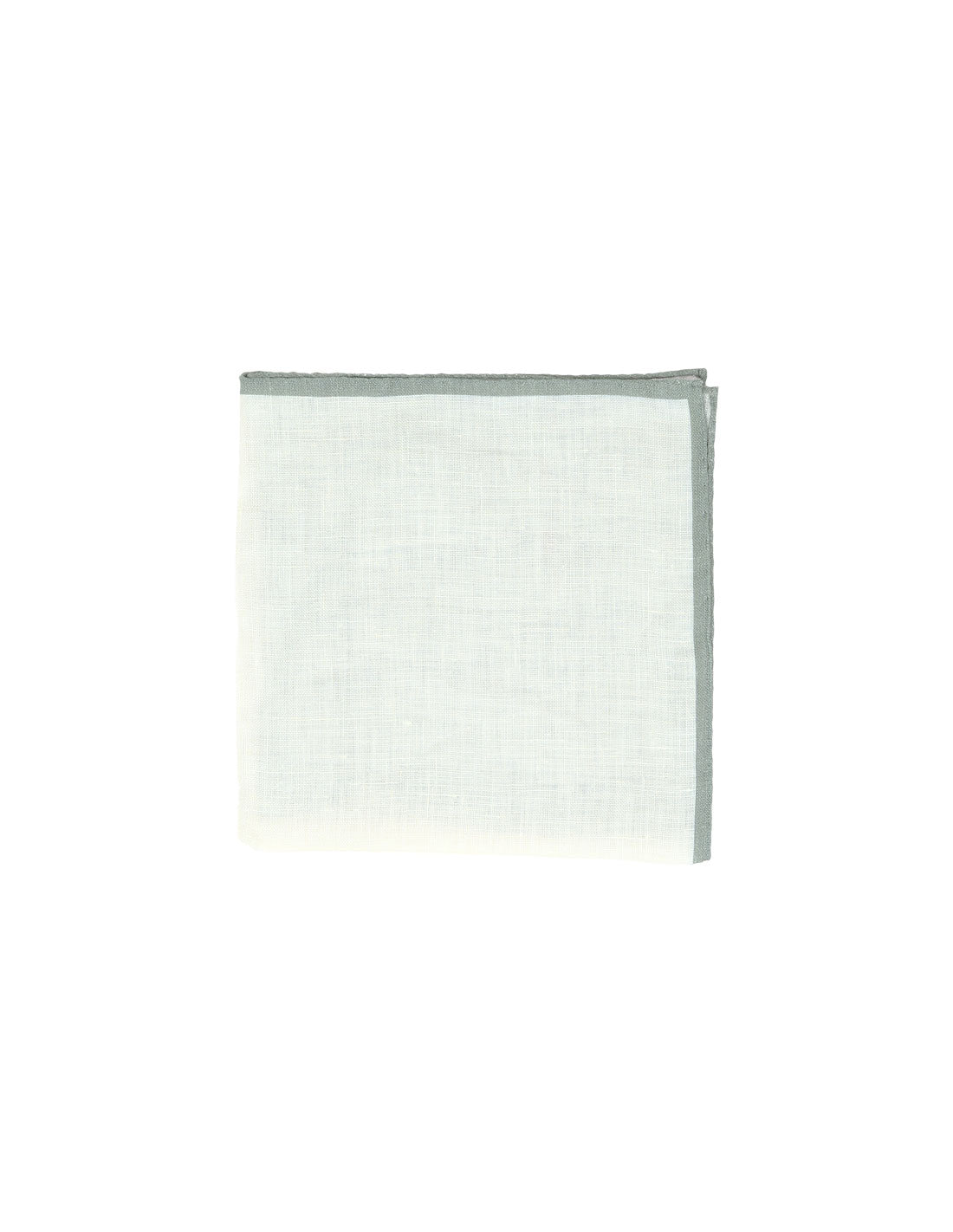 Pañuelo bolsillo lino blanco Verde