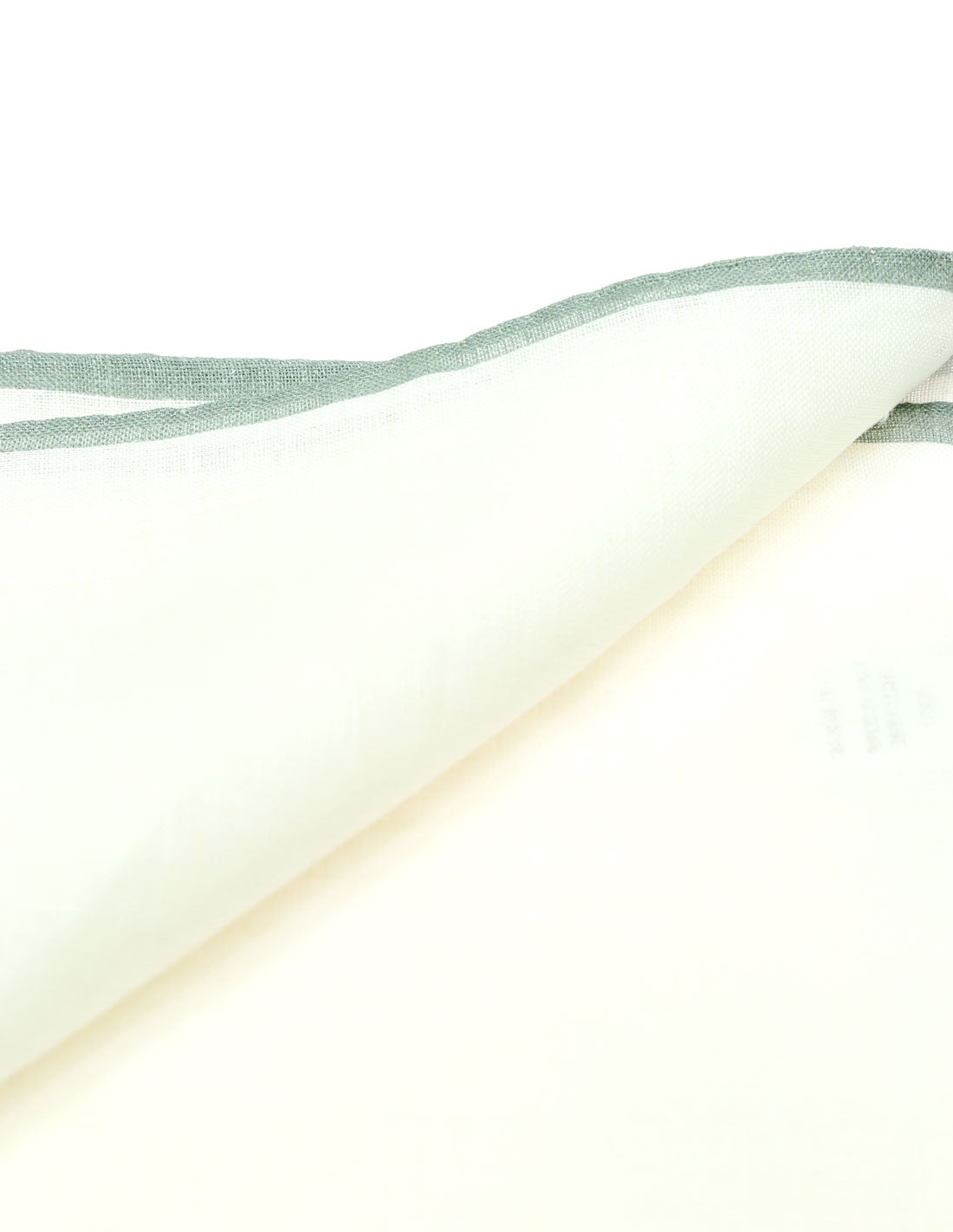 Pañuelo bolsillo lino blanco Verde