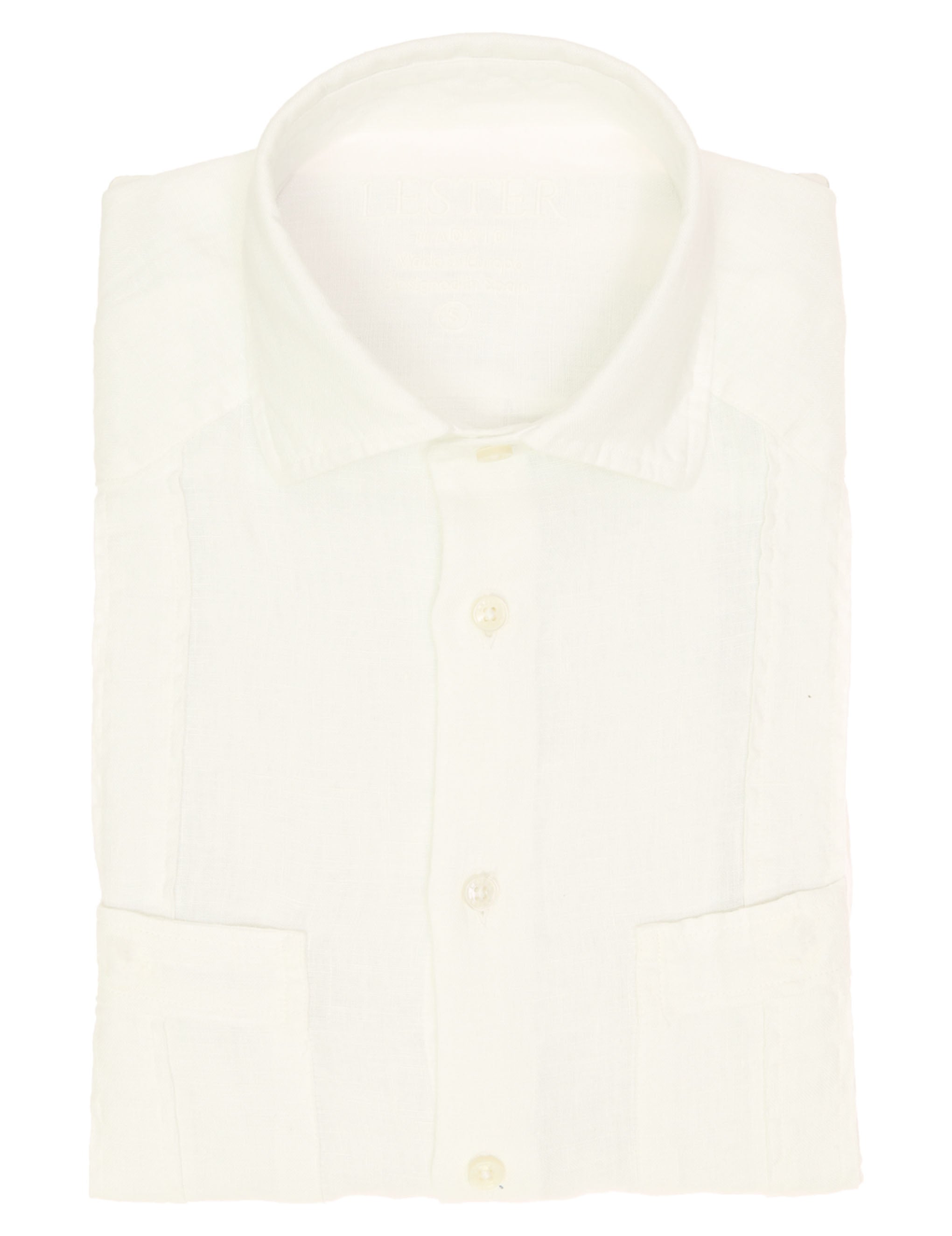 Camisa lino jaretas Blanco