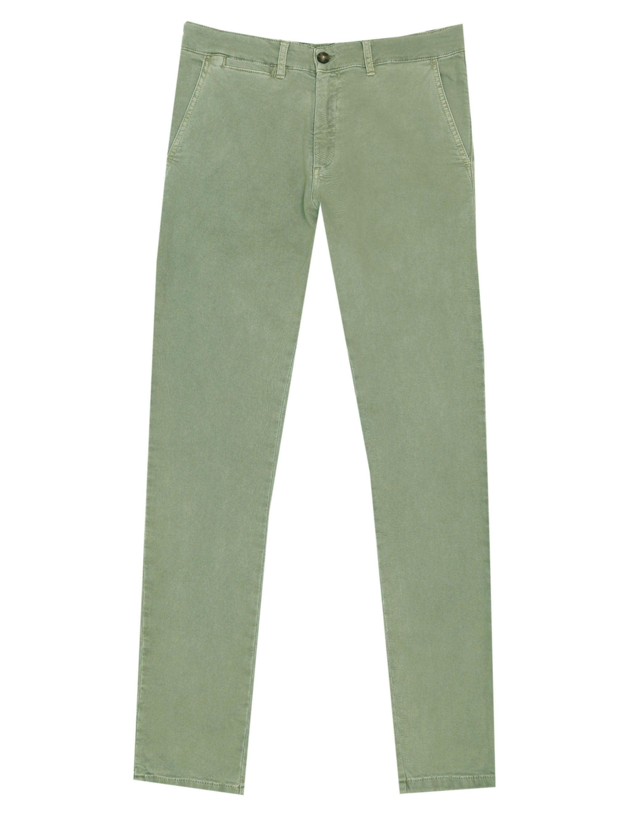 Pantalón chino sarga lavado Verde claro