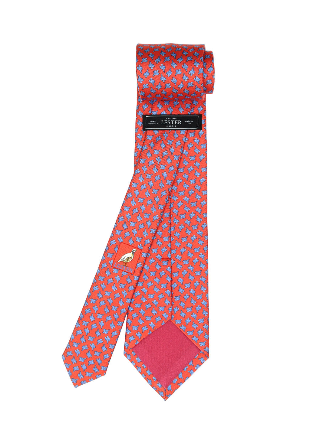 Corbata hoja grande Rojo/azul