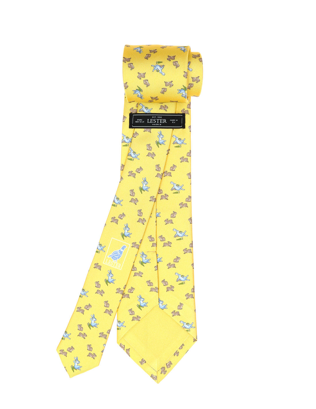 Corbata conejos Amarillo/azul