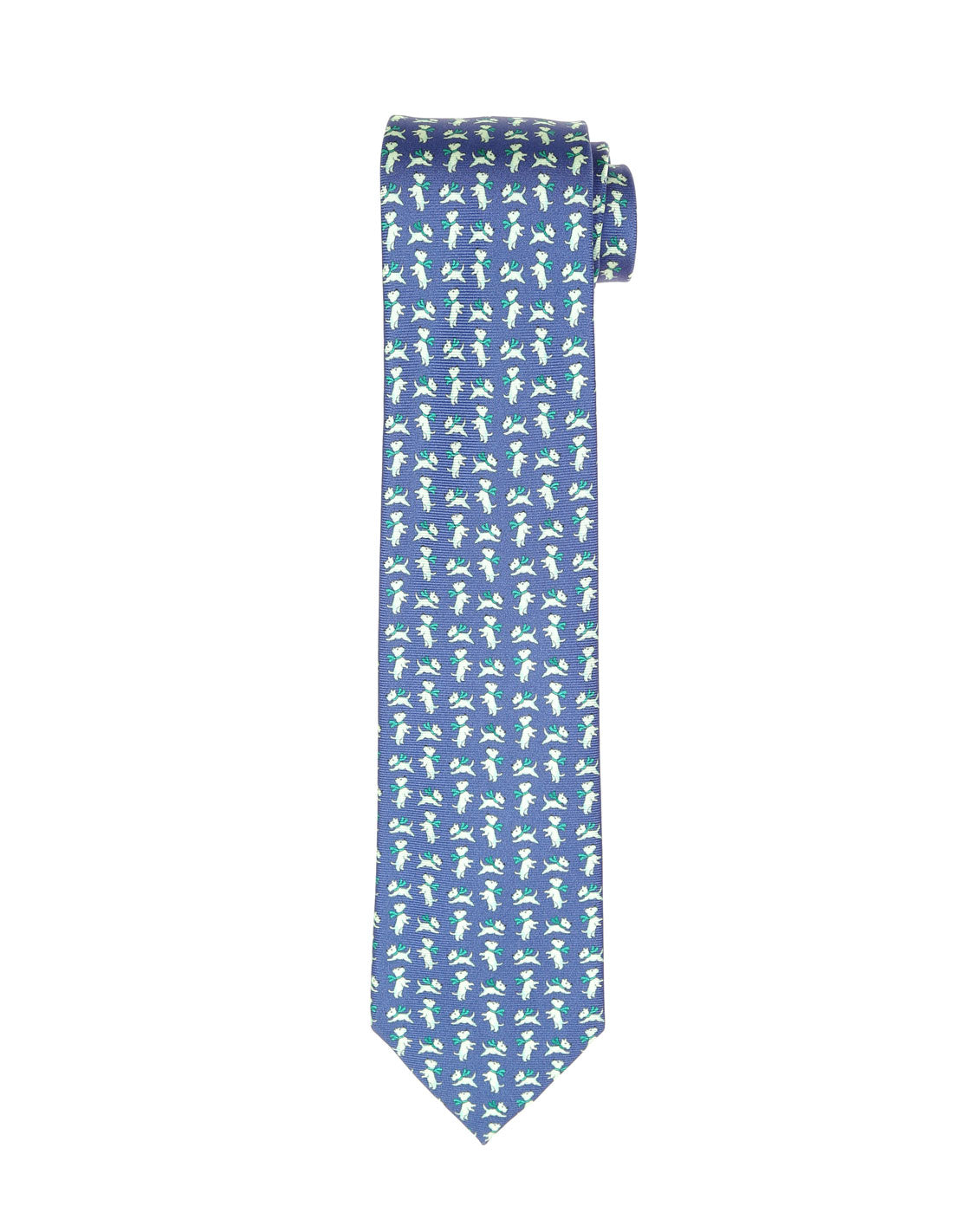 Corbata perro con lazo Azul/verde